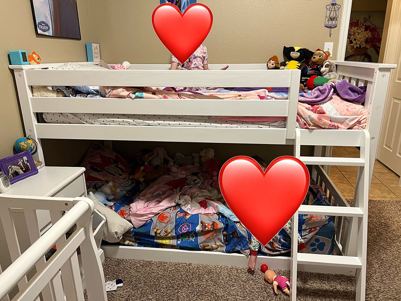 Max & Lily Fundamental Twin Low Bunk Bed, Kids Solid Wood Modern Bed Frame with Strong Wooden Slats, Non-Toxic Finishes, High Weight Capacity, Pecan customer photo 2