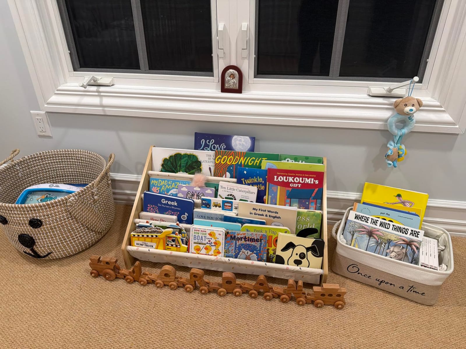 Decorative Wooden Bookshelf for Kids Rooms - Easy Install Montessori Shelf | Keeps Plenty of Books Neatly Organized and Within Reach for Toddlers - Book Shelf for Baby's Bedroom or Playroom Decor customer photo 1