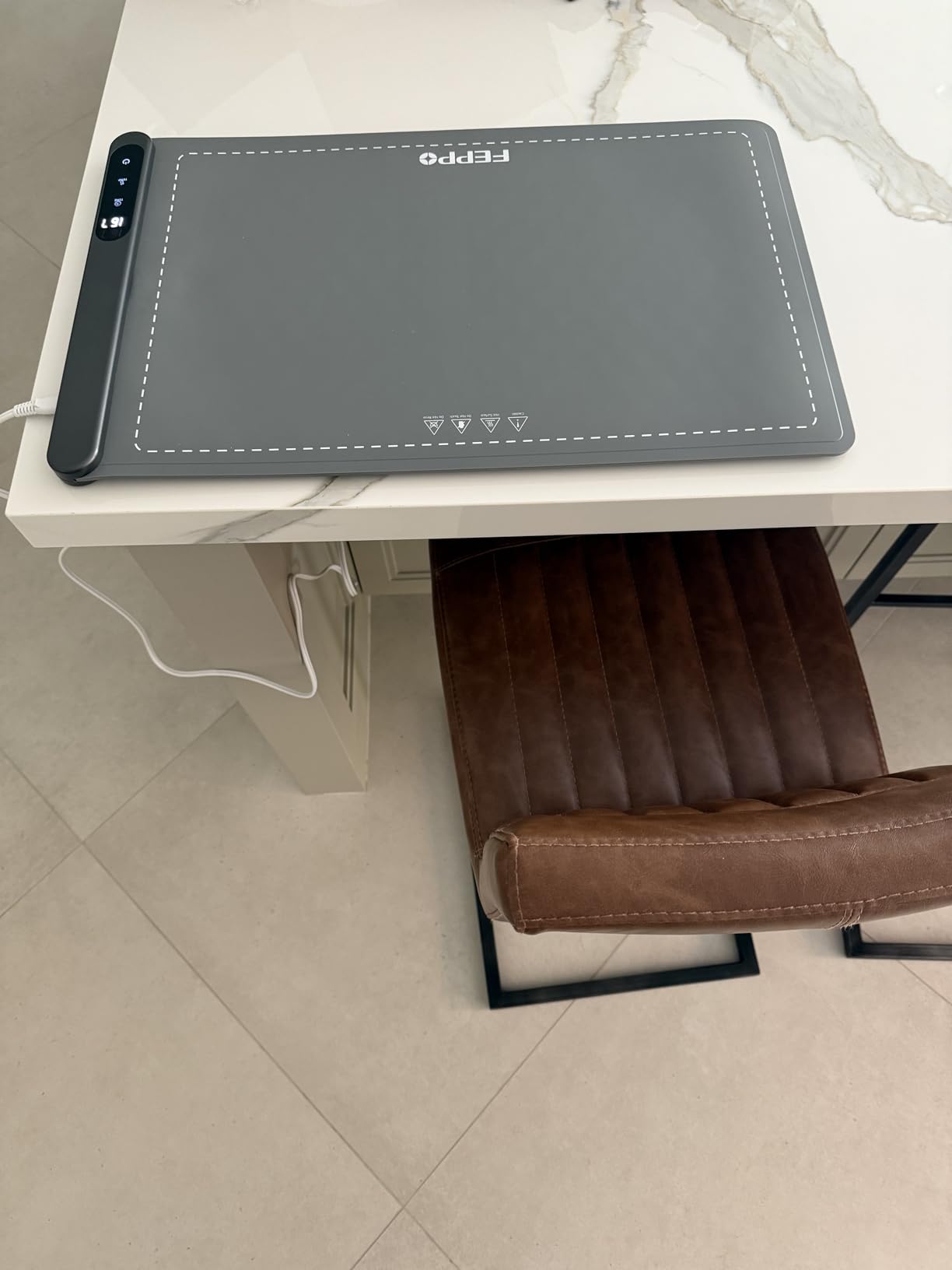 FEPPO Food Warming Mat, Upgrade High-tech Heating System, Fast Full Surface | Electric Warming Tray with 6 Level Adjustable Temperature and 6 Hours Timer, Roll Up Food Warmers for Parties Buffet customer photo 1