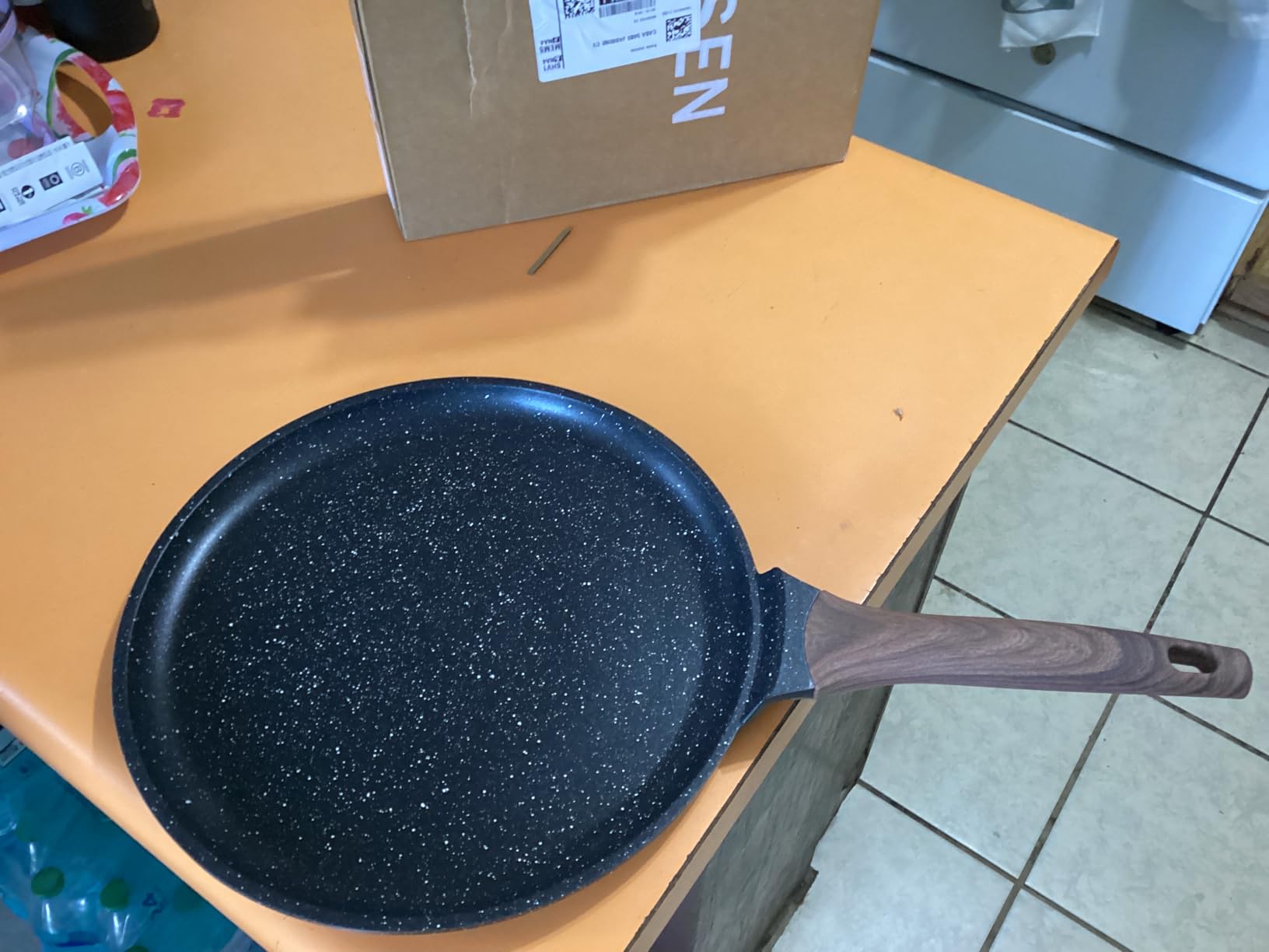 Kordisen Crepe Pan Nonstick, 10 Inch Dosa Pan with Spreader, Granite Coating Comales Para Tortillas Pancake Pan, Flat Bottom for Stove Top, Induction Compatible, PFOA Free customer photo 2