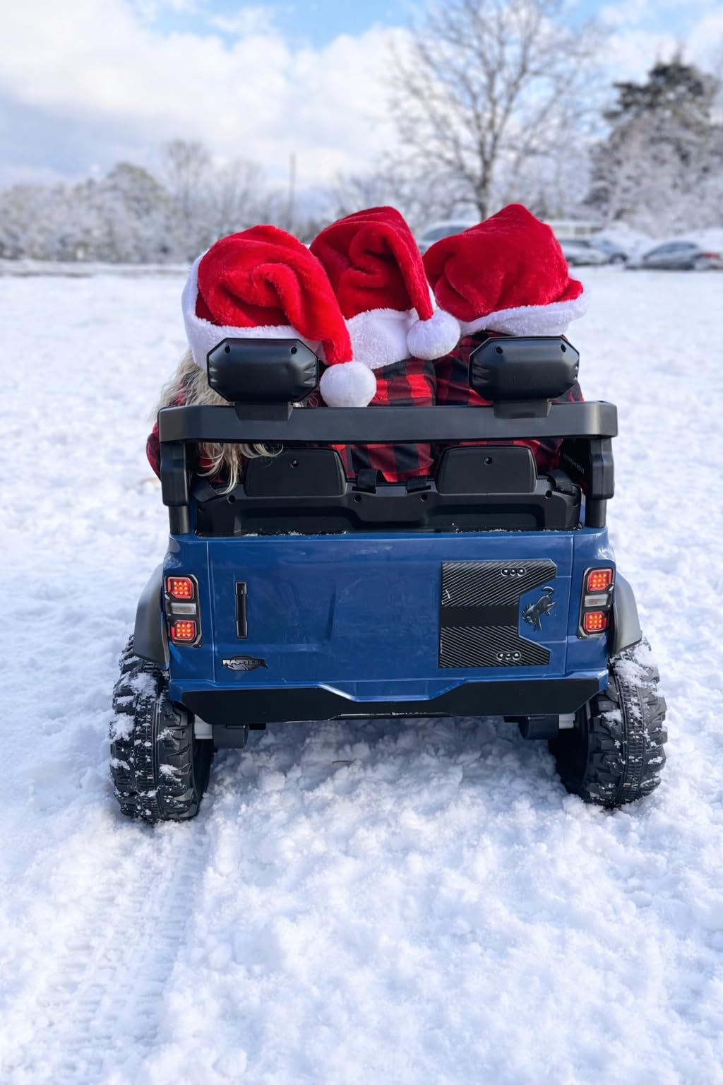 ENYOPRO 2 Seater Ride On Car for Kids, 24V Licensed Ford Bronco Raptor Electric Power Ride On Truck Toy with Remote Control, 4 Wheels Shock Absorption, Soft Start, Bluetooth, Radio, 3 Speed - Blue customer photo 1