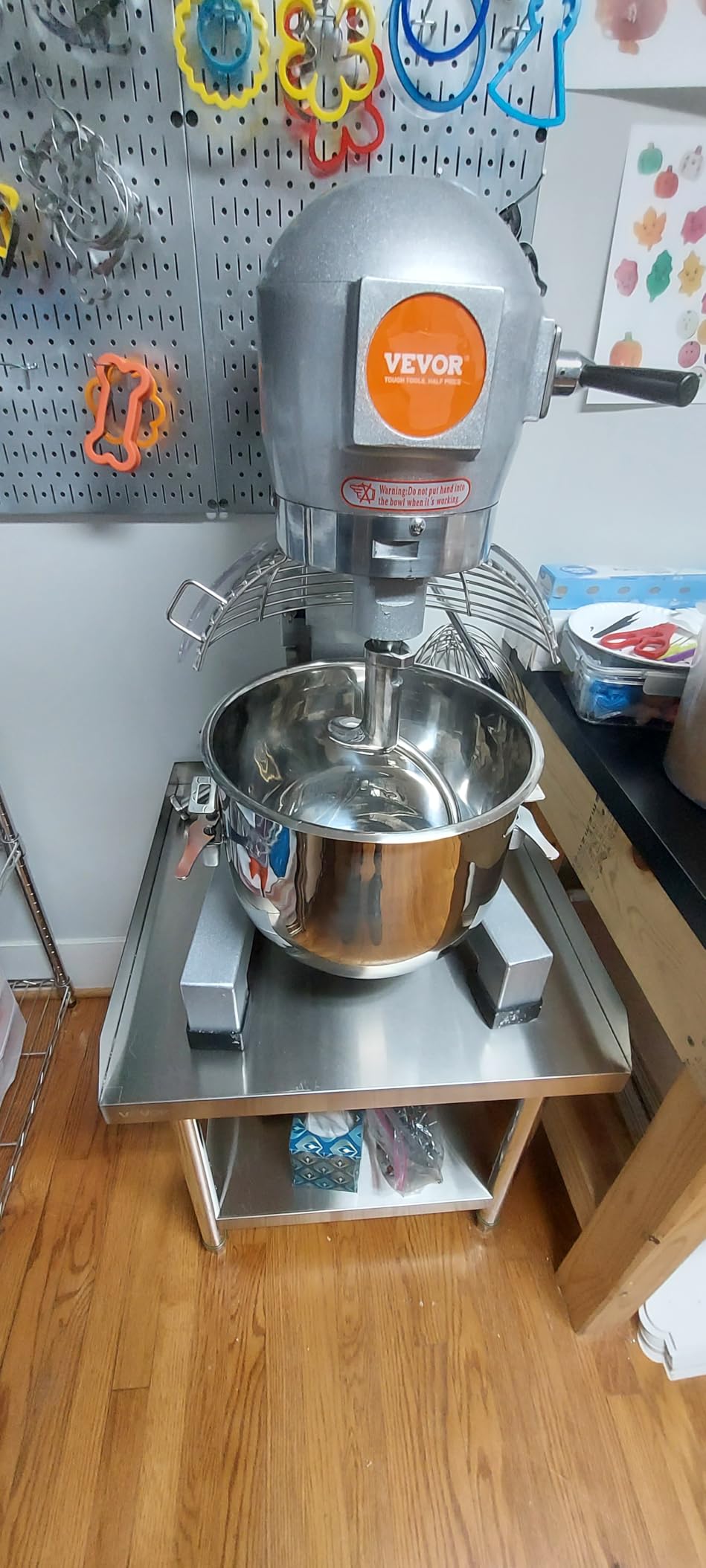 VEVOR Commercial Food Mixer 10Qt, 550W Dough Mixer, 3 Adjustable Speeds customer photo 2