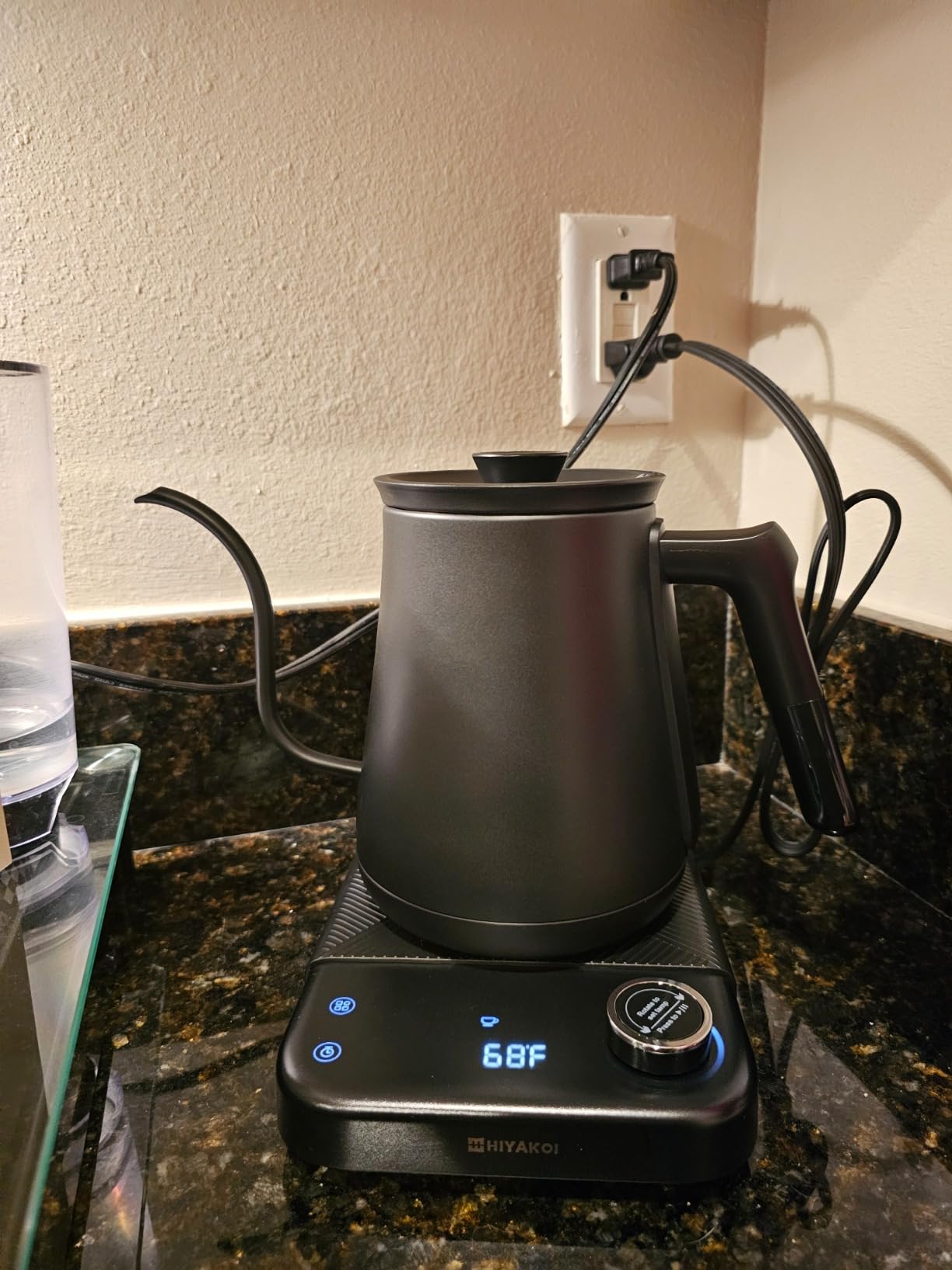 Gooseneck Electric Kettle HIYAKOI with ±1°F Temperature Control, Pour Over Kettle for Coffee & Tea, 1200W Rapid Heating, Stainless Steel Water Boiler with 12H Keep Warm & Built-in Timer, 0.8L/27oz customer photo 2