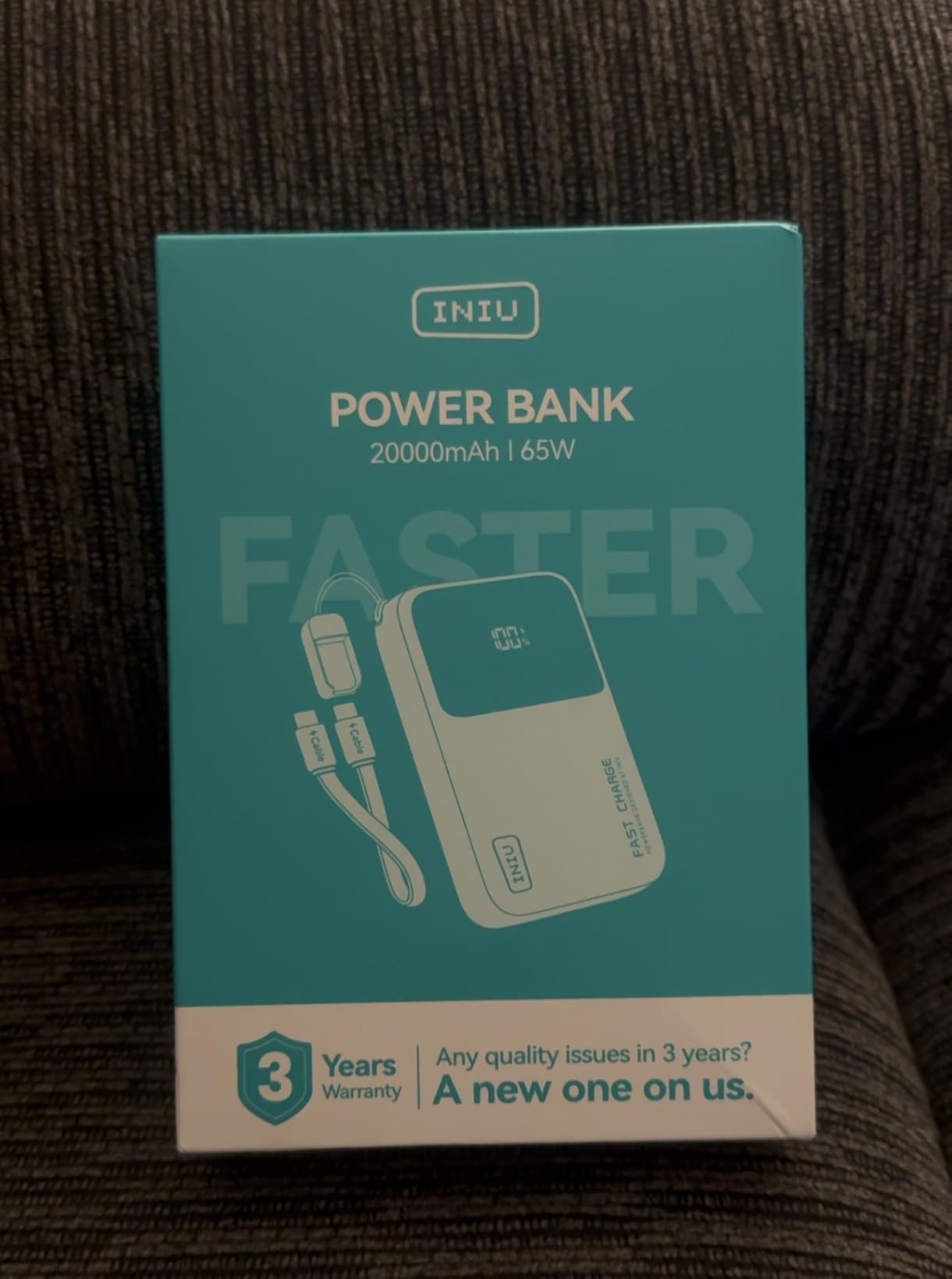 INIU Laptop Power Bank, Smallest 20000mAh 65W Fast Charging Battery Pack | USB C Cable, Flight-Safe, Travel Essentials, Portable Charger for MacBook Pro, Steam Deck, iPhone, iPad etc customer photo 1
