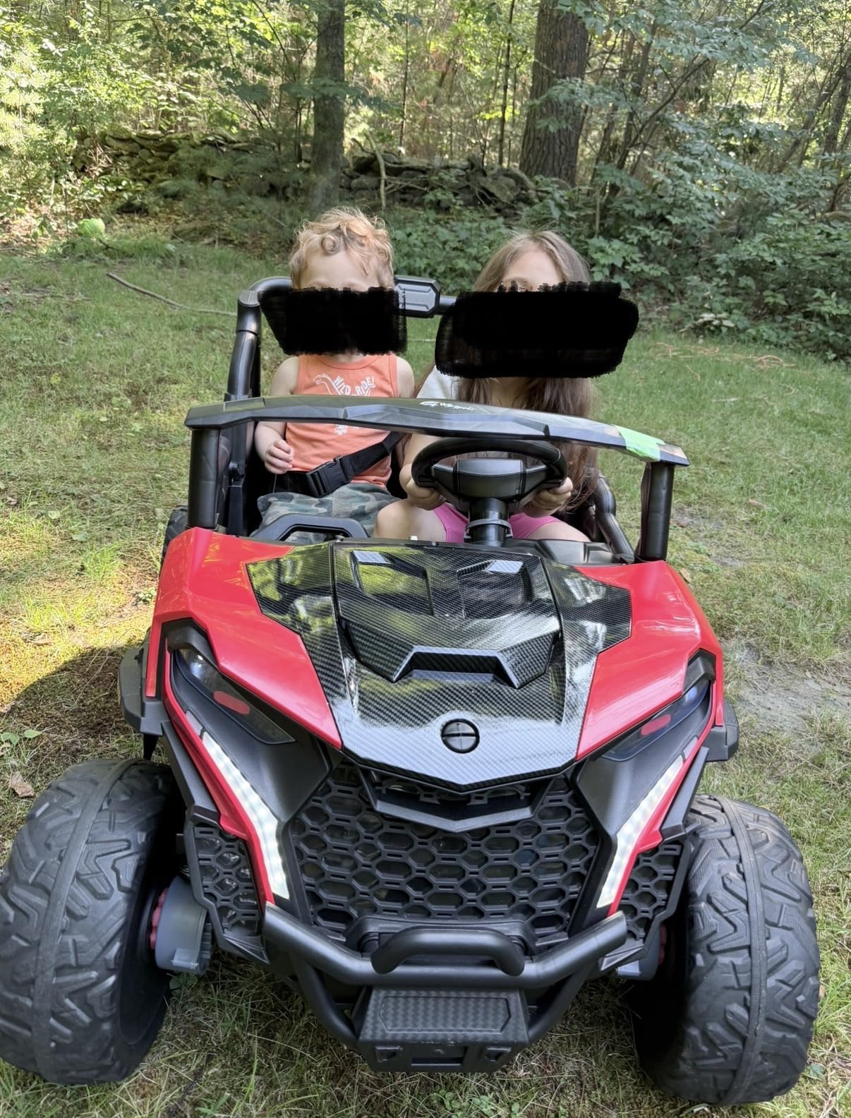 ARBELI 24V 2 Seater Ride on Car Truck, 4x200W Motors, EVA Tires, Pink | 24V ride on toys for big kids 3-8, max 4.5mph, remote control, rainbow lights, bluetooth, shock absorbers, max load 133 lbs customer photo 1