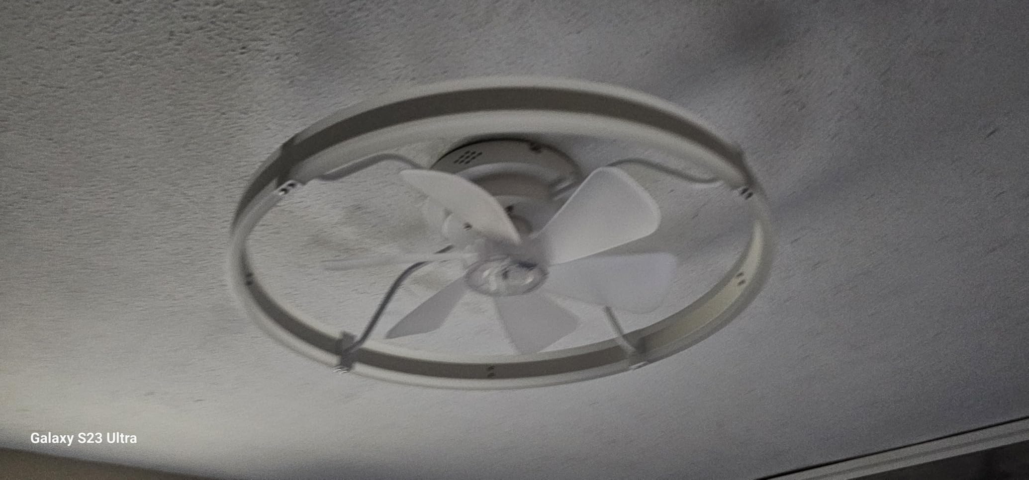 ZMISHIBO Low Profile 19.7 inch Ceiling Fan with Lights and Remote - Black customer photo 1