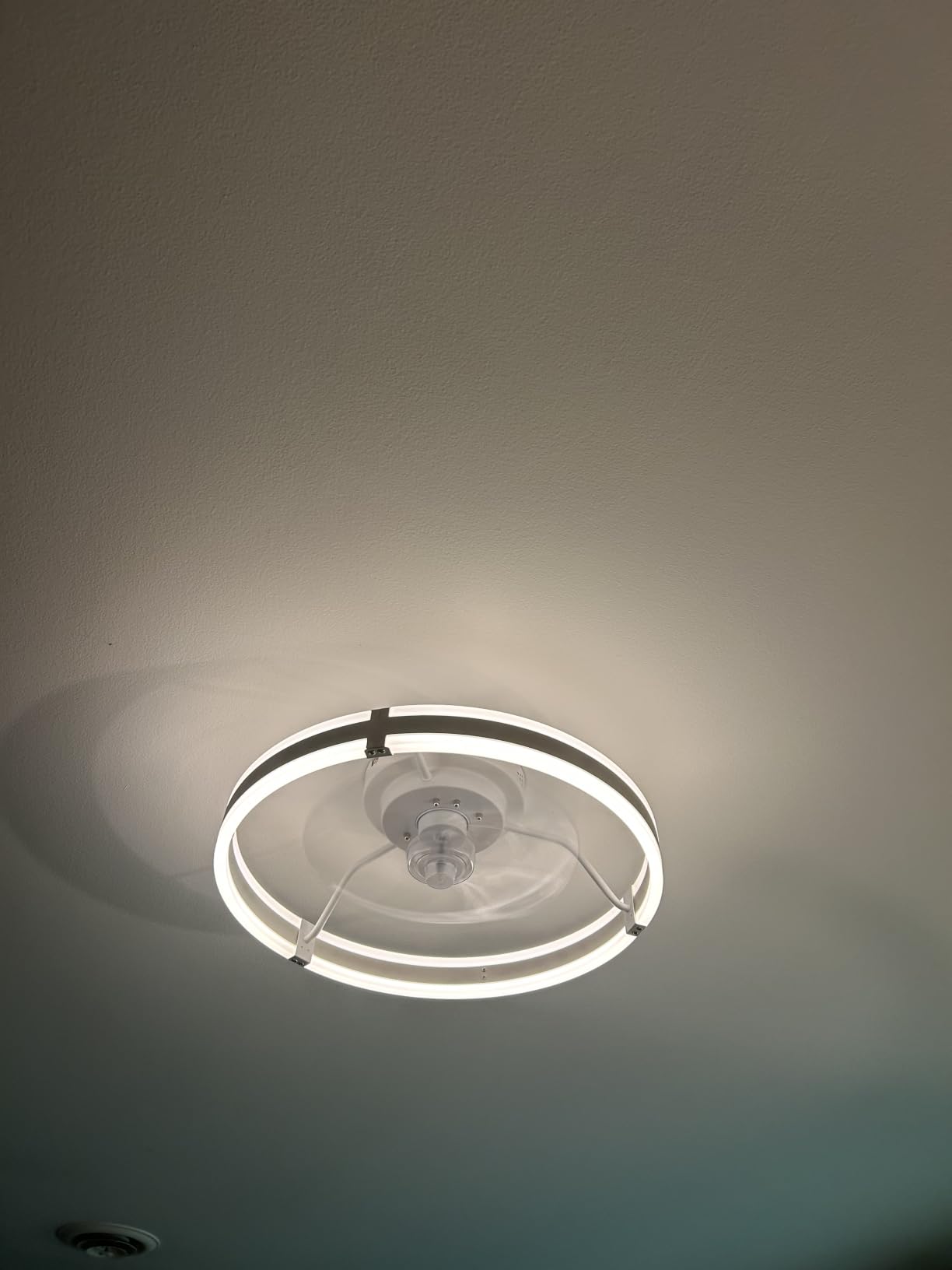 ZMISHIBO Low Profile 19.7 inch Ceiling Fan with Lights and Remote - Black customer photo 2