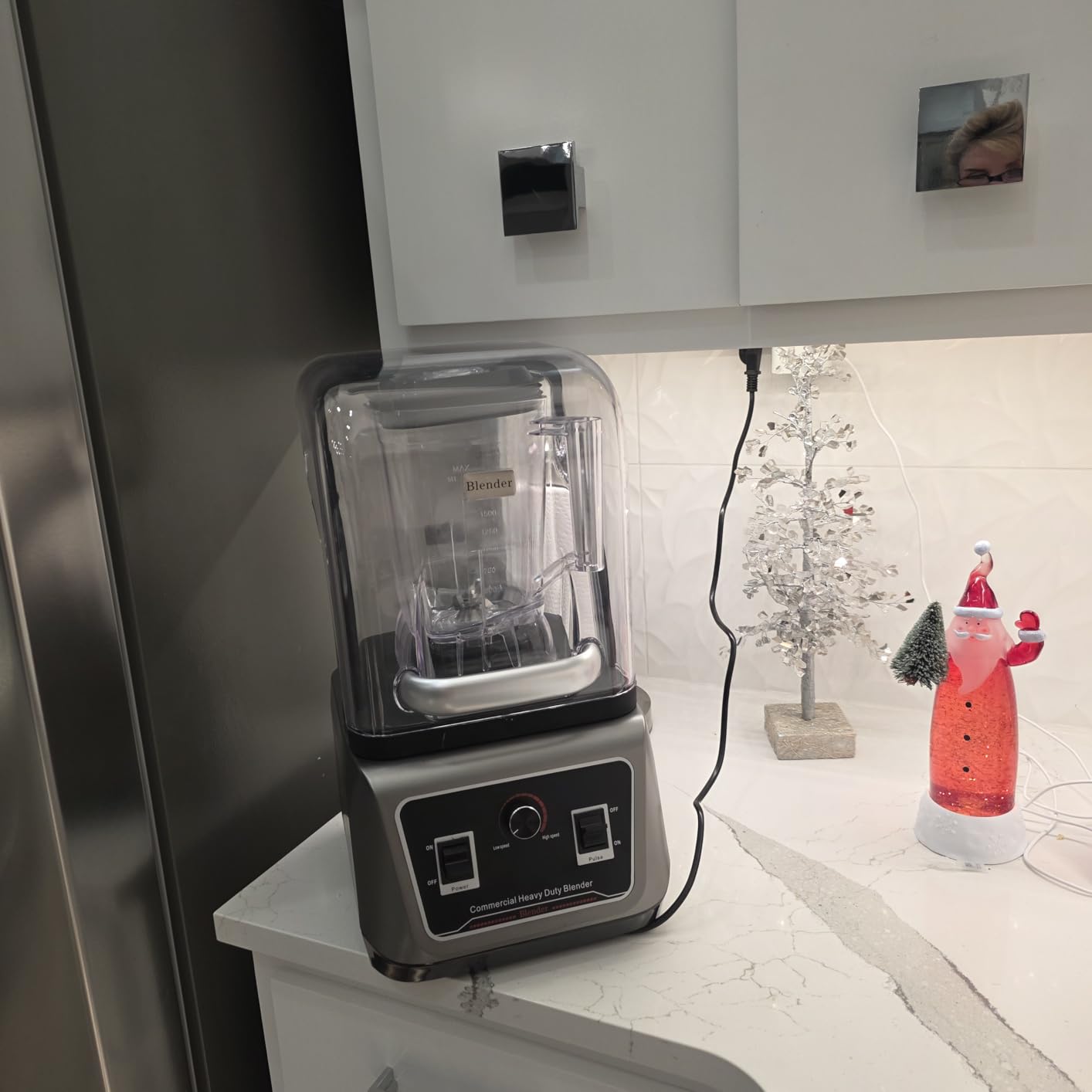 Commercial Blender with Soundproof Shield, 70 Oz Quiet Professional Blenders, Heavy Duty Blender with Strong and Quiet Professional-Grade Power, Self-Cleaning, Quiet Sound Enclosure, 2200W customer photo 2