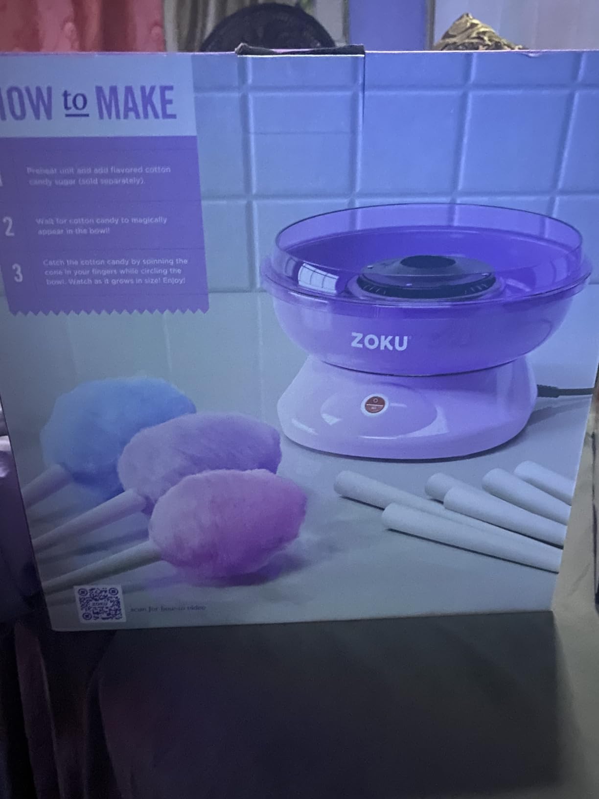 Koji by ZOKU Cotton Candy Maker Set, Countertop Machine with 10 Paper Cones - Create homemade cotton candy in minutes with a compact countertop machine and 10 included paper cones for easy servings customer photo 2