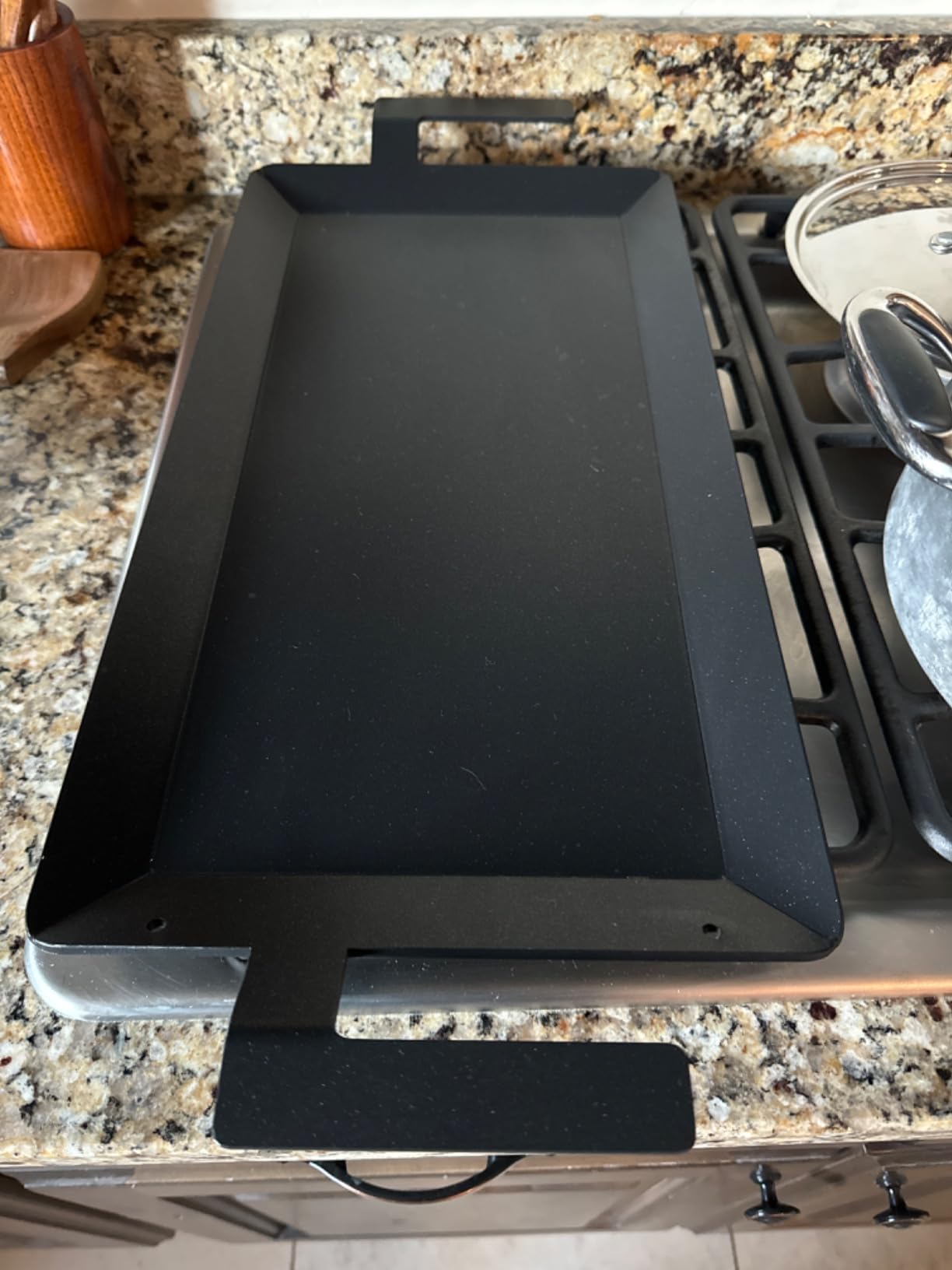Universal Carbon Steel Griddle for Gas Grill, Stove top & Induction Cooktop | Griddle Pan Fits Versatile Stovetop Oven; Flat Top Plate for Charbroil Etc. All Gas & Charcoal Grill 24