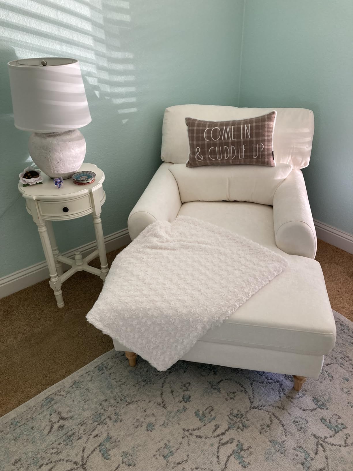 Modern Chaise Lounge Chair with Adjustable Backrest, Upholstered Indoor Leisure Sofa Recliner, Oversized Accent Chair Deep Seat Reading Armchair for Living Room, Bedroom, Office, Beige White customer photo 2