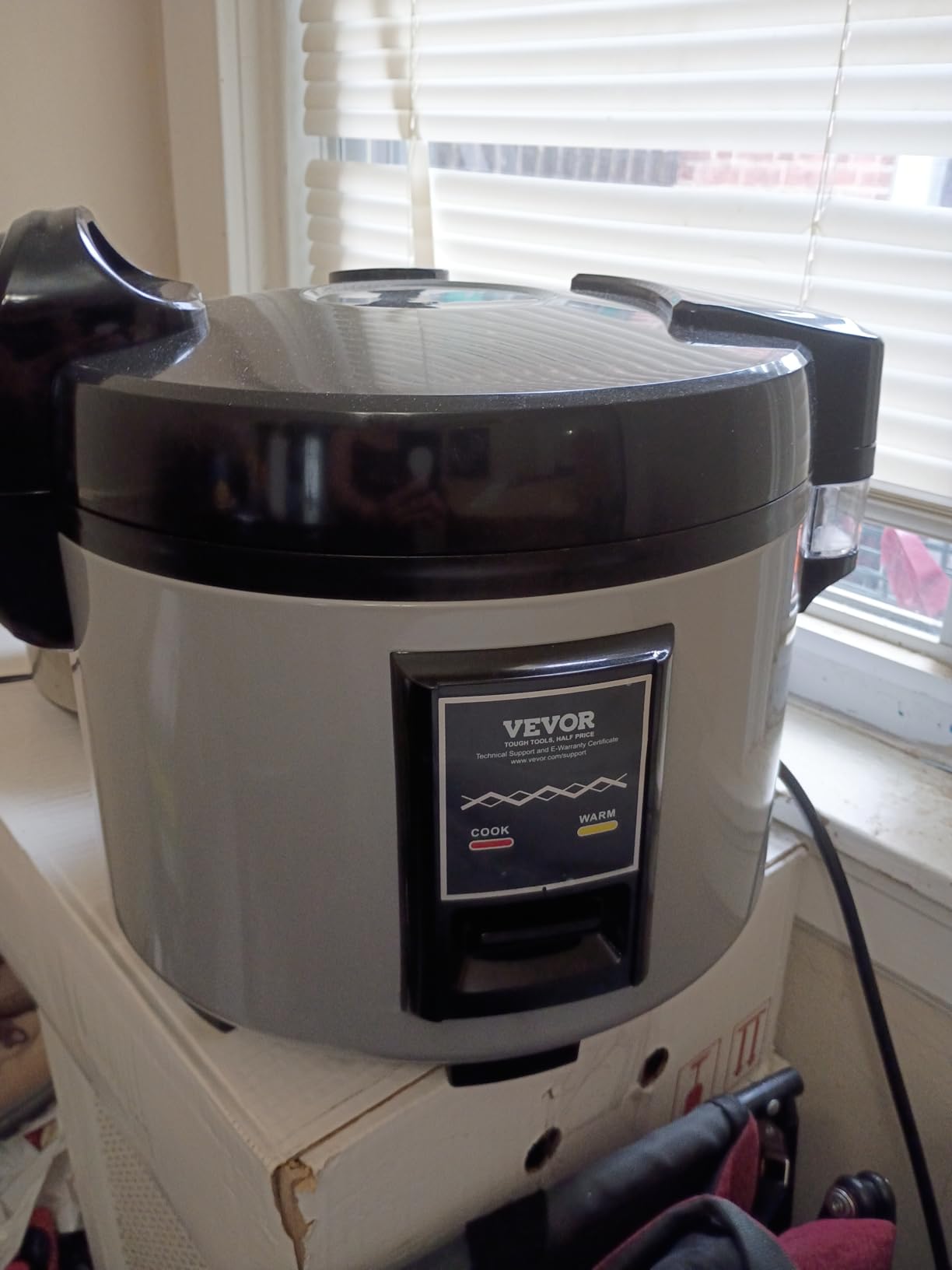 VEVOR Commercial Rice Cooker, 60-Cup Rice Cooker, 13.74 Qt / 13 Liter Large Rice Cooker and Warmer with Nonstick Inner Pot, Fast Cooking and 12-Hour Keep Warm, with Rice Cup and Paddle, for Restaurant customer photo 1