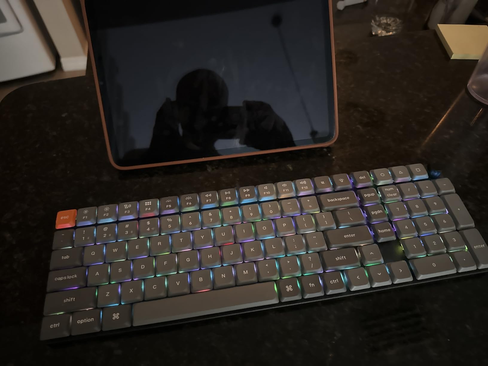 Keychron K17 Max 96% Layout QMK/Launcher Ultra-Slim Wireless/Type-C Wired Mechanical Keyboard with RGB Backlit, Low-Profile Gateron Mechanical Brown Switch Compatible with Mac Windows customer photo 1