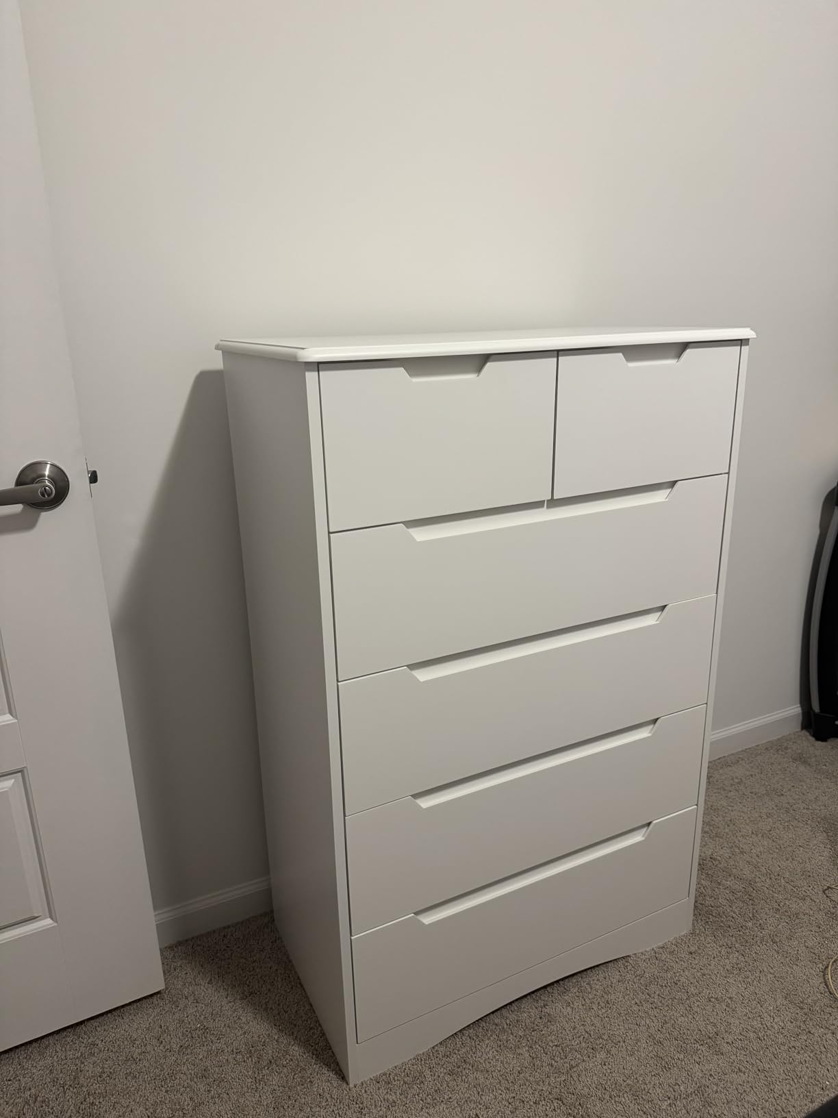Gizoon 6 Drawer Dresser, Chest of Drawers with Large Storage, White Dressers for Bedroom, Tall Dresser and Organizer with Anti-Tripping, Wooden Cabinet for Office, Living Room, Entryway customer photo 1