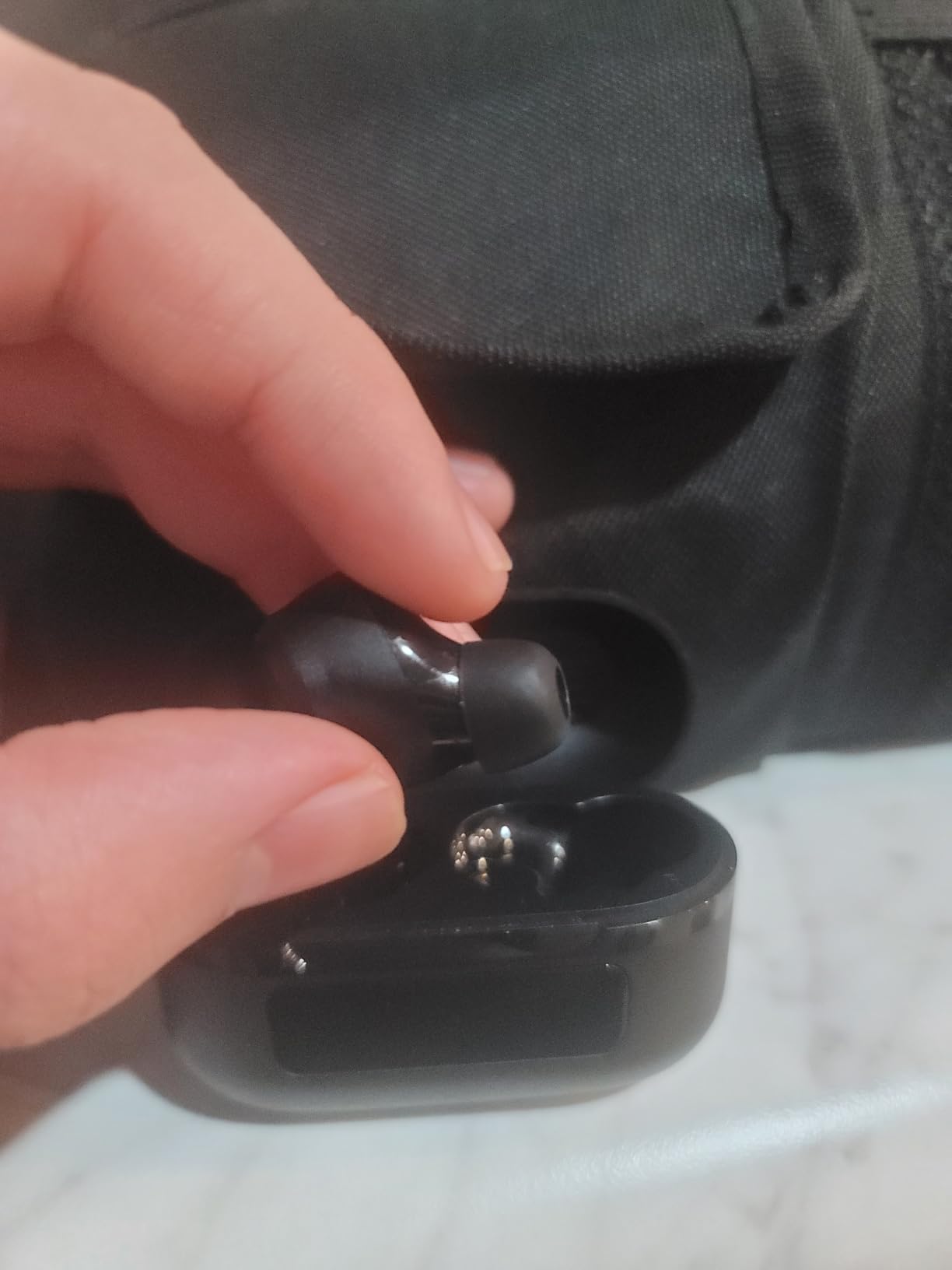 TOZO NC9 Hybrid Active Noise Cancelling Wireless Earbuds, 60H, LED Display | 6 Mic ENC Clear Calls, Deep Bass Sound, IPX8, in Ear Bluetooth 5.3 Headphones, 32 EQs via APP, Comfort Fit Ear Buds, Black customer photo 2