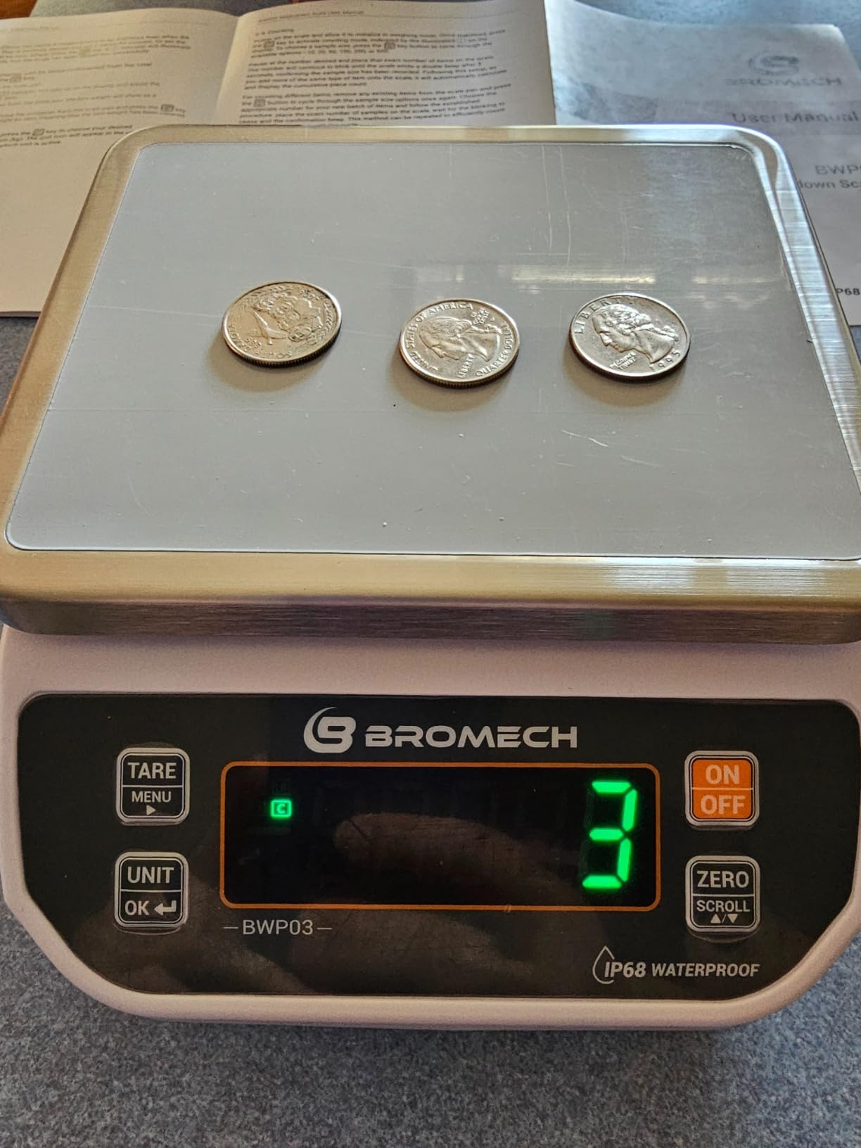 Food Scale Pound and Ounce, Rechargable, Commercial Grade, Stainless Steel Platform, for Meat Shop, Deli, Produce Market (66lb) customer photo 2