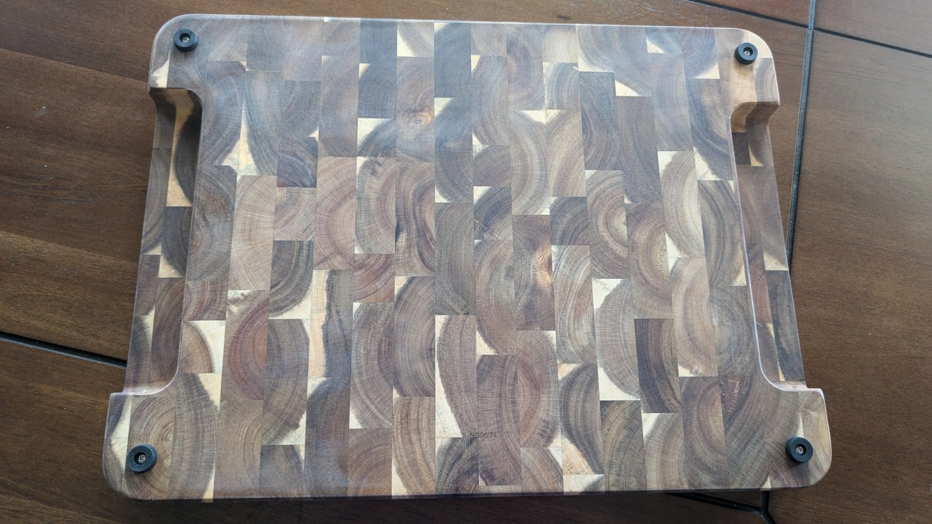 All-Clad End-Grain Acacia Wood Cutting Board with Juice Groove, 19 x 14 customer photo 2
