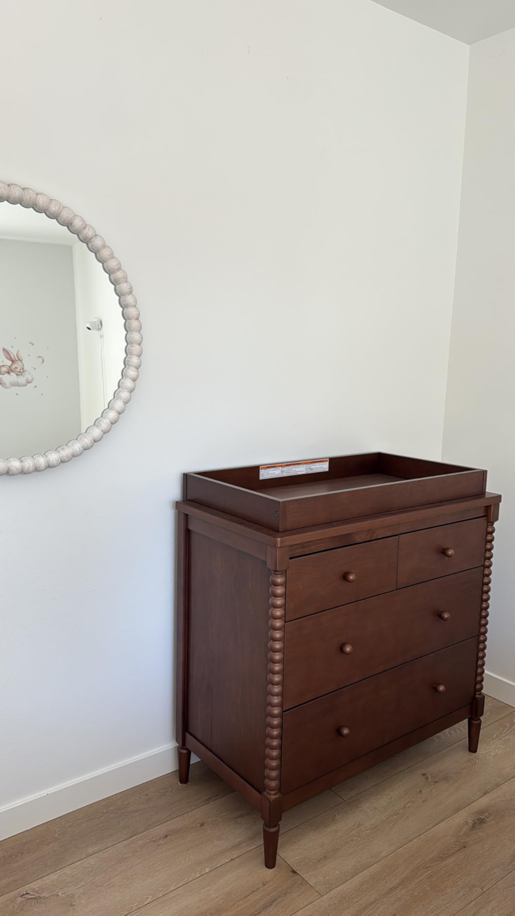 Delta Children Saint 4 Drawer Dresser with Changing Top and Interlocking Drawers, Teak Brown customer photo 1