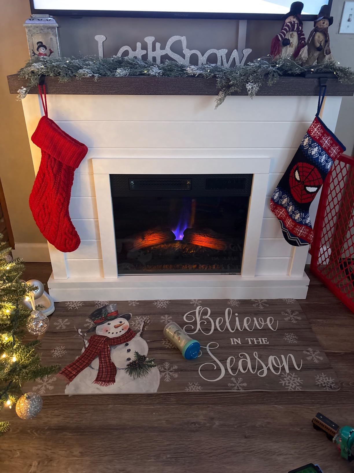duraflame Shiplap Wall Mantel Electric Fireplace, Barstow Acacia customer photo 1