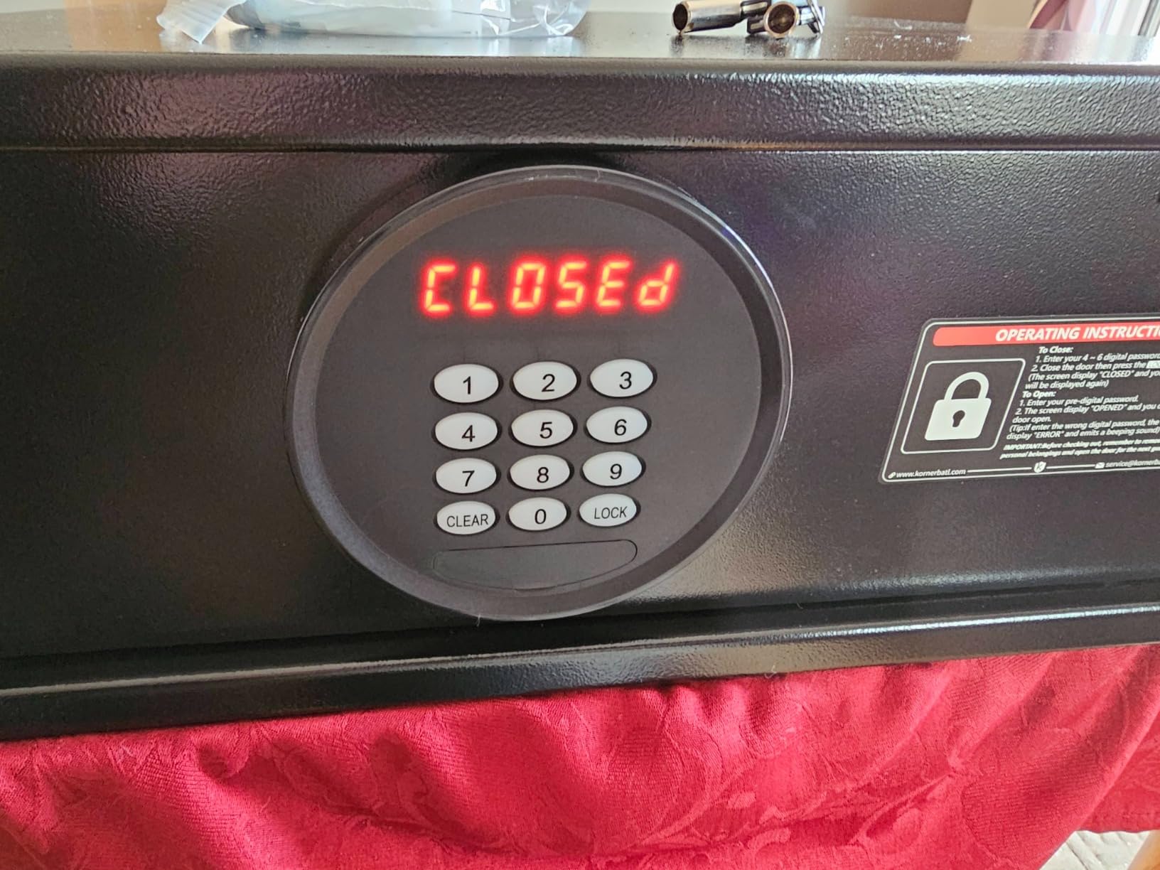 KornerBatl 19.4 lb Hotel & Dorm Safe Box with Admin Password, Laptop Safe | Guest & Admin Passwords, Silent Mode, Hidden Password Entry, Backlit Keypad and Type-C Emergency Unlock for Flexible Use customer photo 1