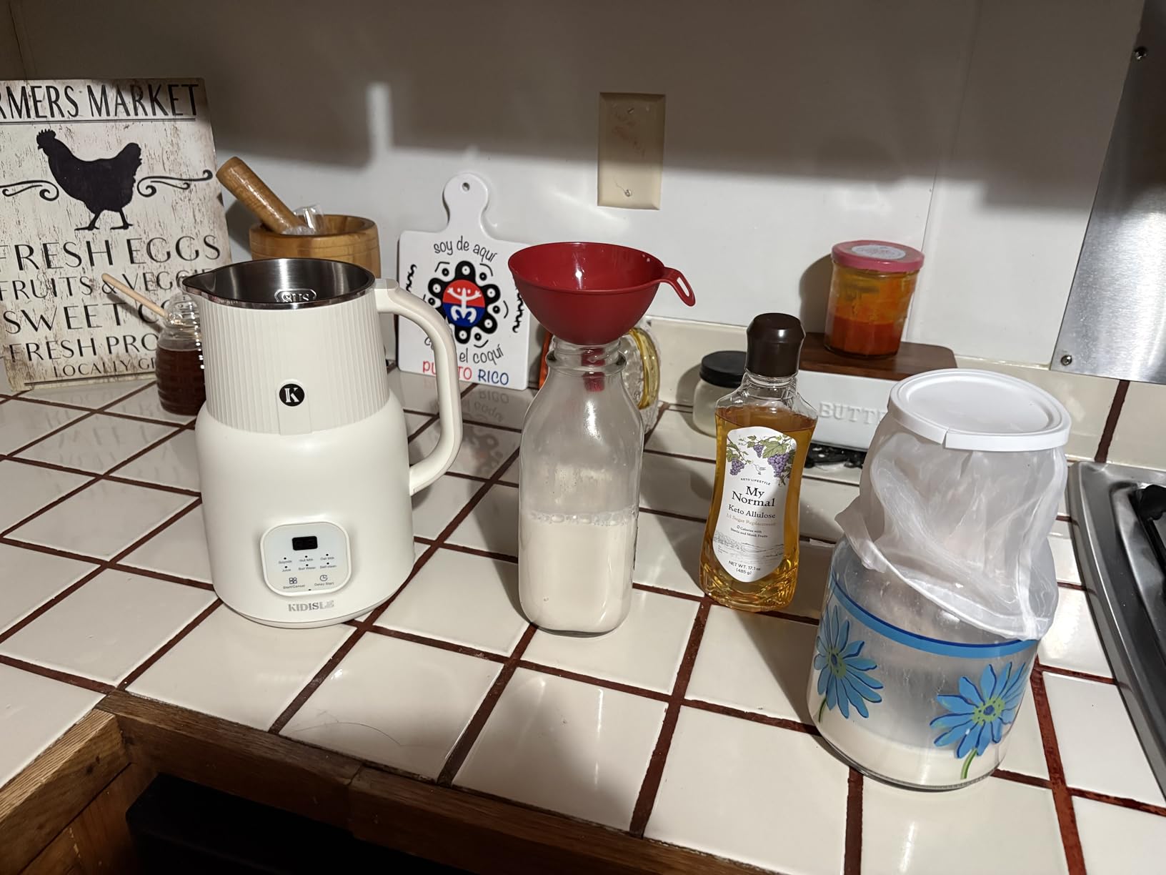 KIDISLE Automatic Nut Milk Maker, 20oz Homemade Almond, Oat, Coconut, Soy, Plant Based Milks and Non-Dairy Beverages with Delay Start/Keep Warm/Self-Cleaning/Boil Water, White customer photo 1