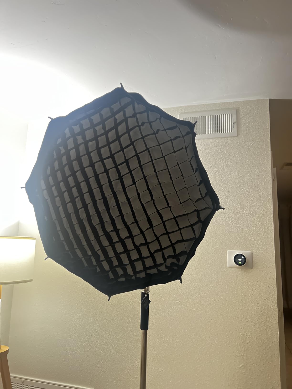 35.4'' Octagonal Softbox, Quick Release Parabolic Soft Box, NS92P | Bowens Mount, Diffusers, Grid, Bag Compatible with Aputure 120d Compatible with Godox SL60w NEEWER Q4 AS600B CB300B Q300 customer photo 1