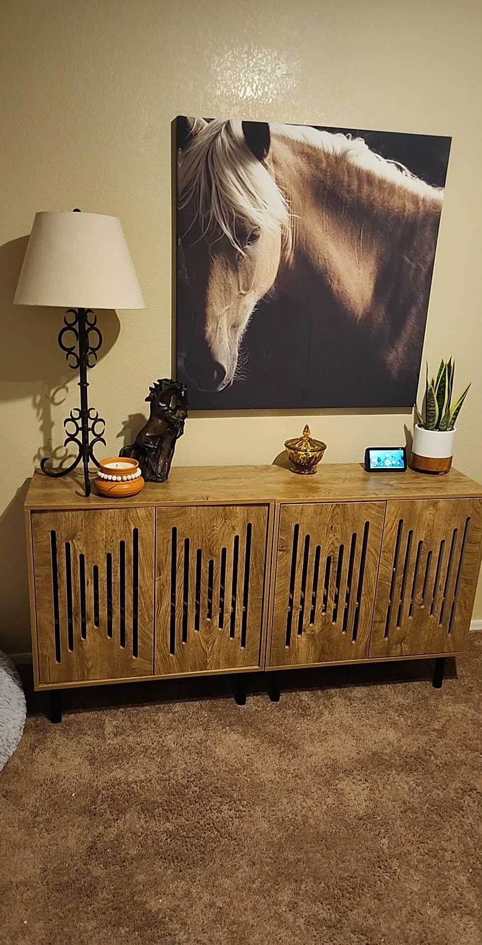 Tribesigns Set of 2 Sideboard Buffet with Storage, 59