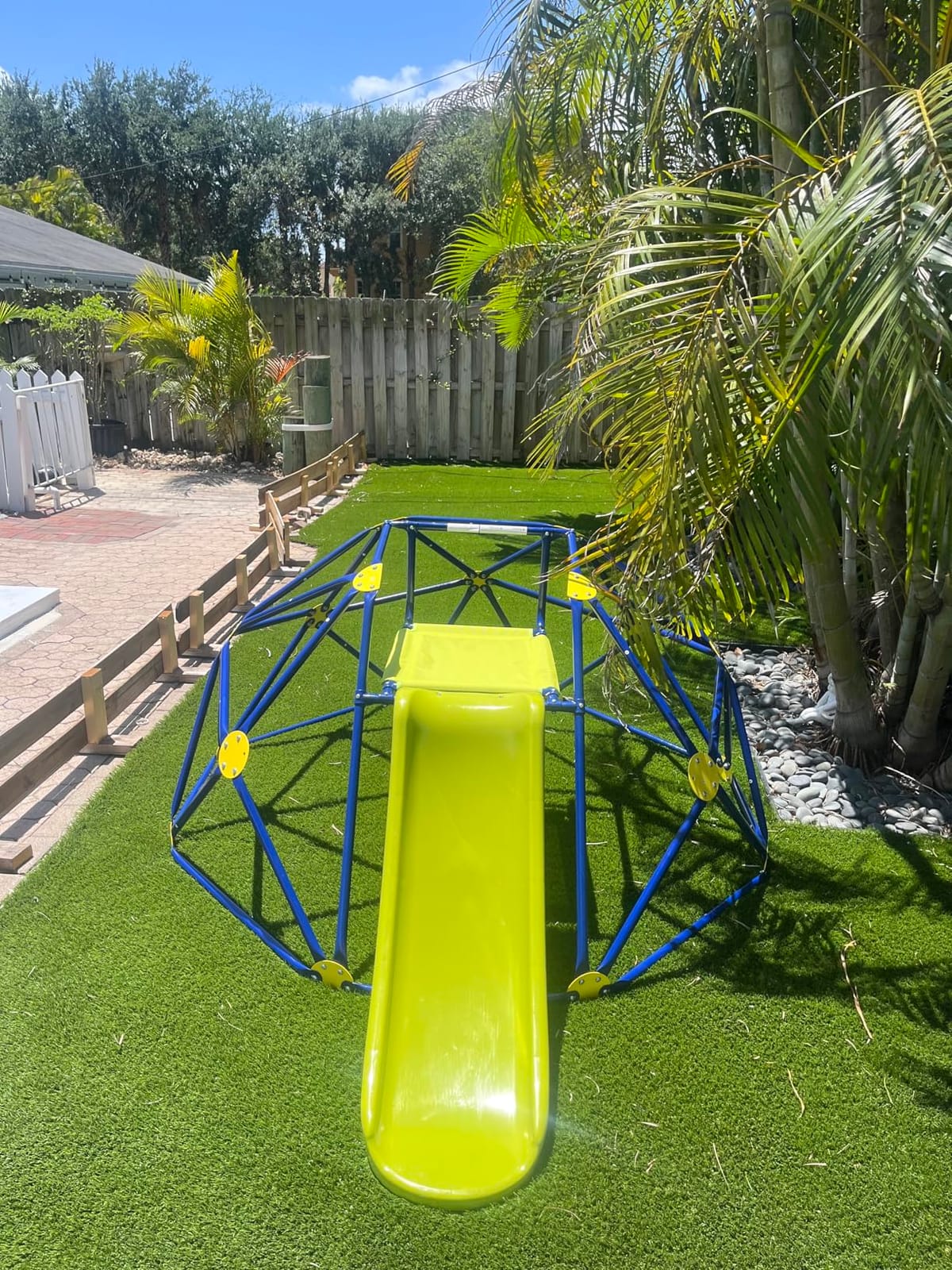 Costzon Climbing Dome with Swing, 10FT Kids Jungle Gym Monkey Bar Climbing Toys for Outdoor, Holds up to 800 lbs, Indoor Geometric Dome Climber Playground Set for Boys Girls 3-8 Backyard Gift Present customer photo 2