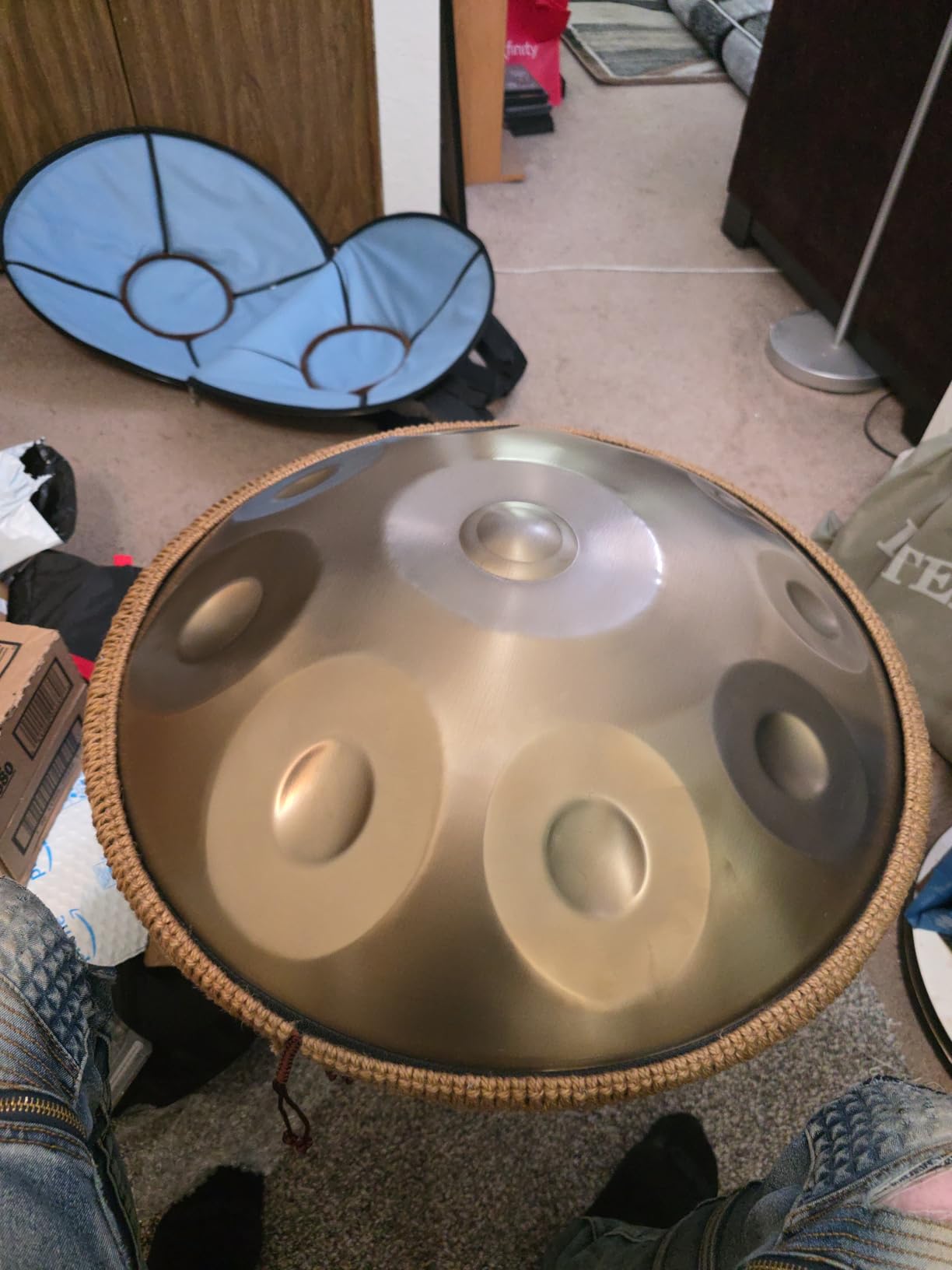 Handpan 22 Inches Drum Set, 440Hz 10 Notes Hand Drum Instrument, Premium Steel Hand Drum, Includes Carrying Case, Drumsticks, Spiral Wraps, Instruction Guide customer photo 2
