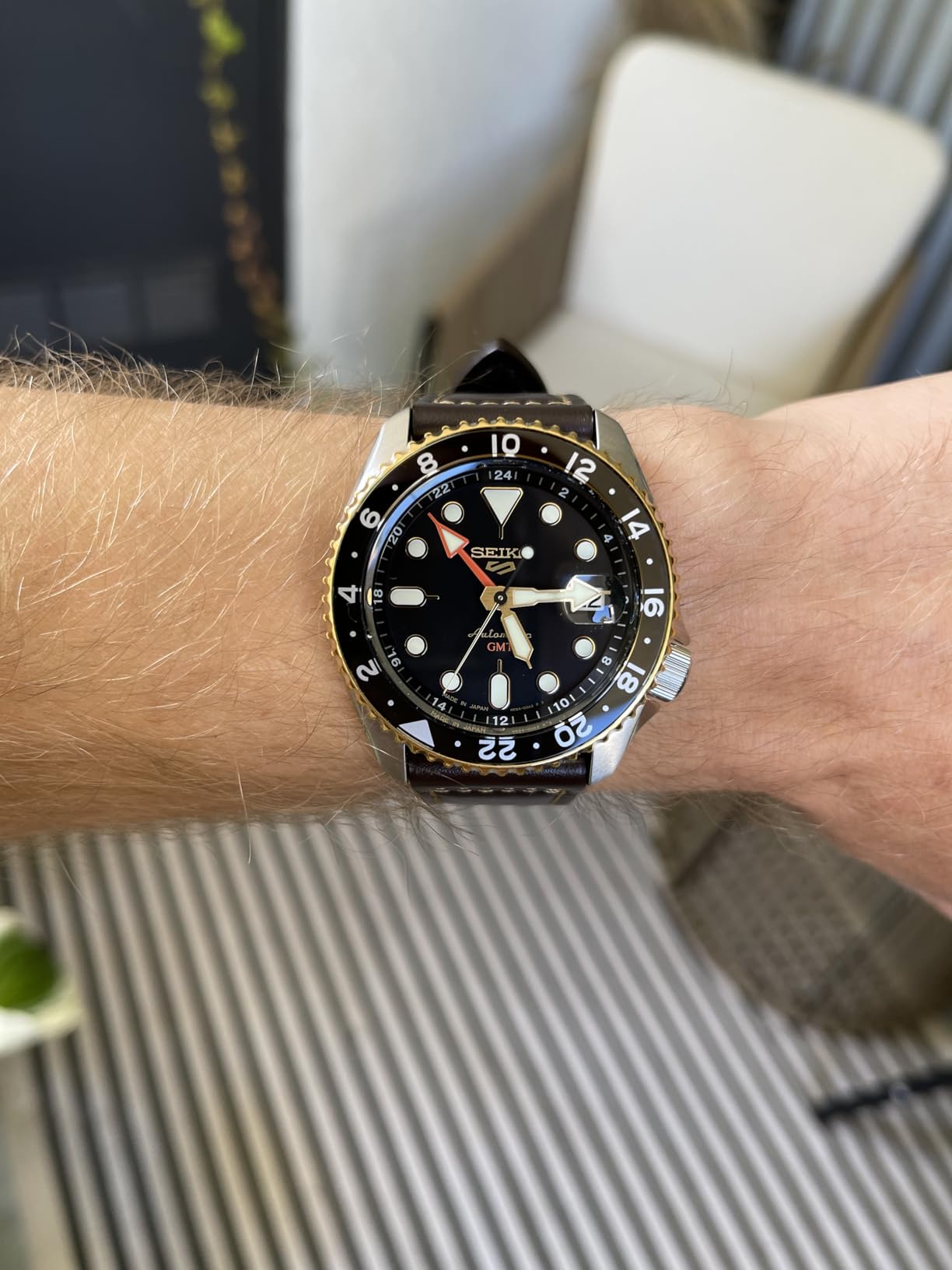 5 Sports SKX GMT Automatic Black Dial Men's Watch SSK036 customer photo 2
