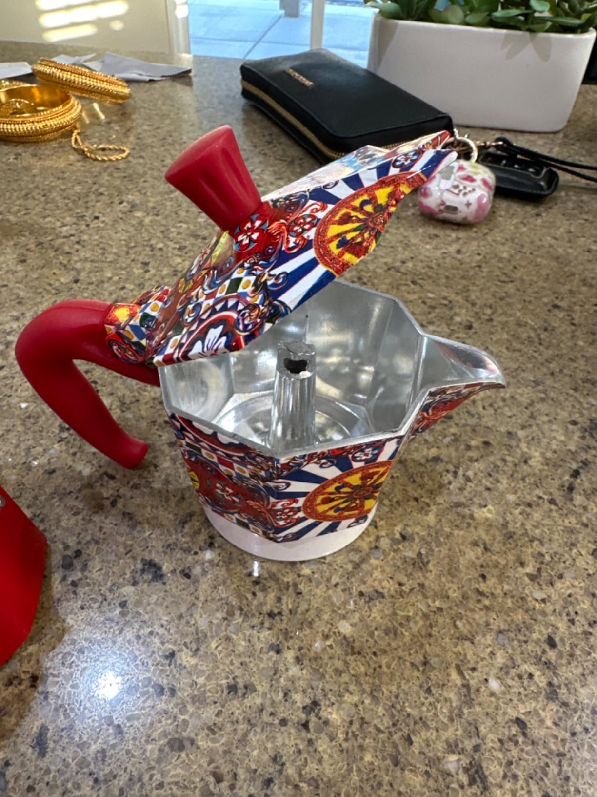 Bialetti Dolce & Gabbana Mocha Express Blue Mediterraneo for 6 Cups, Direct Fire (Coffee Maker, Espresso Makinetta) customer photo 2