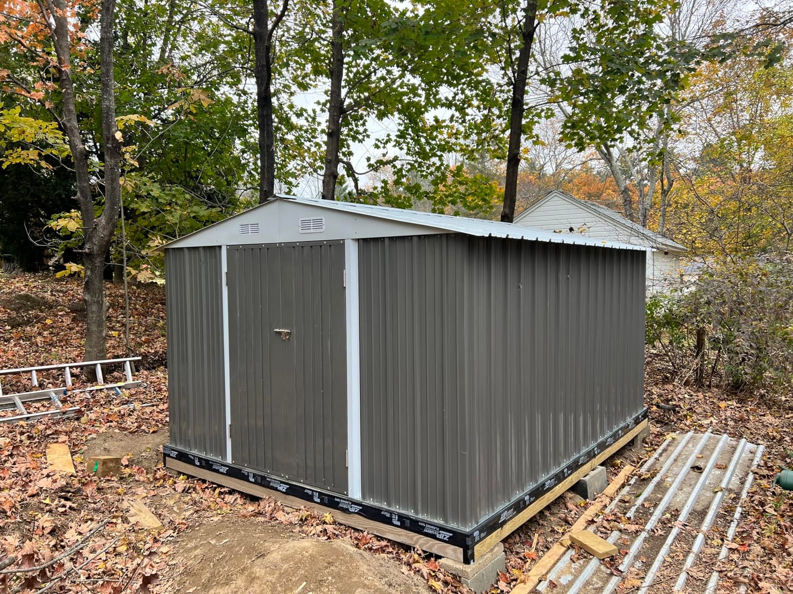 Patiowell 10x12 FT Metal Outdoor Storage Shed, Gray | Large Steel Yard Shed, Lockable Doors, Utility and Tool Storage Sheds for Garden, Backyard, Patio, Outside Use customer photo 2