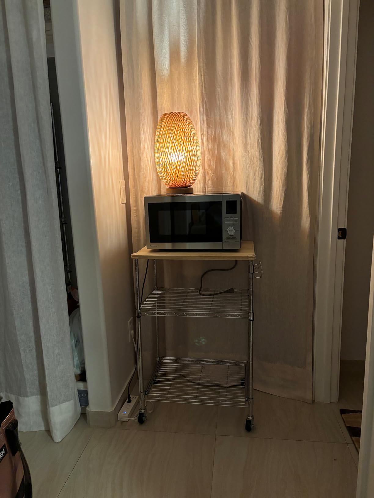 Finnhomy 3-Tier Rolling Kitchen Cart with 18
