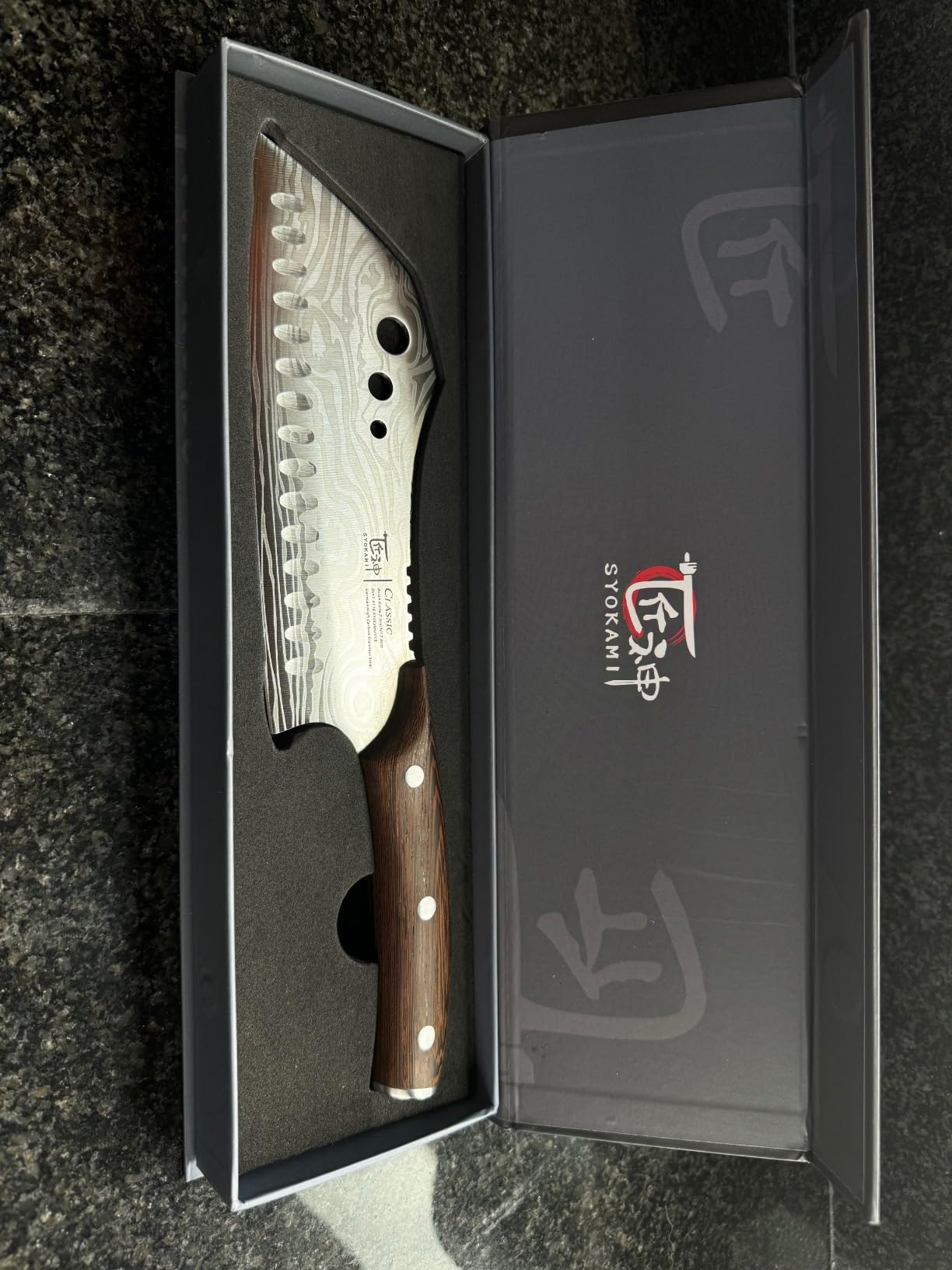 SYOKAMI Cleaver Chef Knife with Herb Stripper, 7