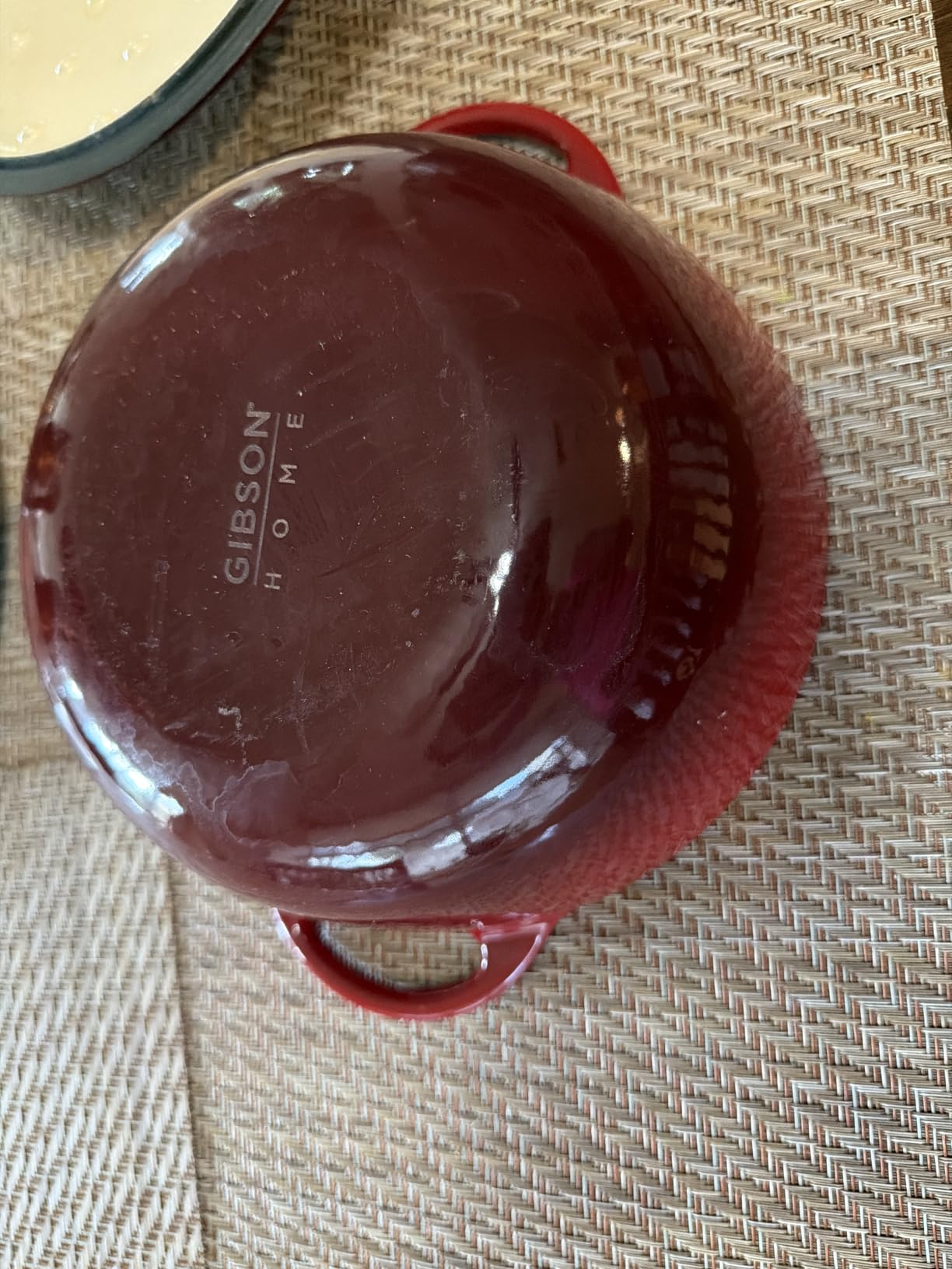 Gibson Home Addlestone 2.65 Quart Round Enamel Cast Iron Dutch Oven Pot With Lid & Dual Handles - Gradient Red customer photo 1