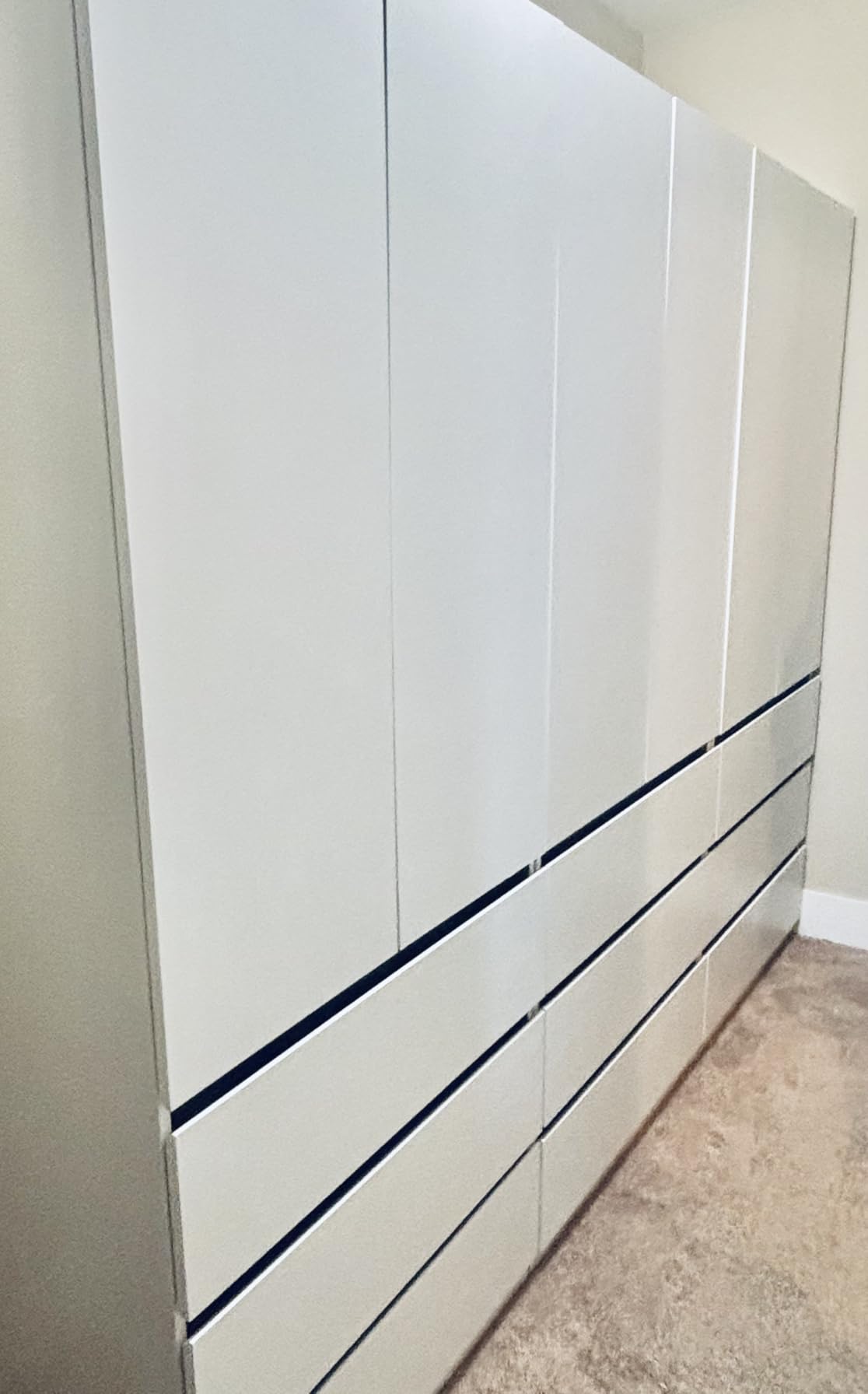 White Armoire Wardrobe Closet with 9 Drawers: 75