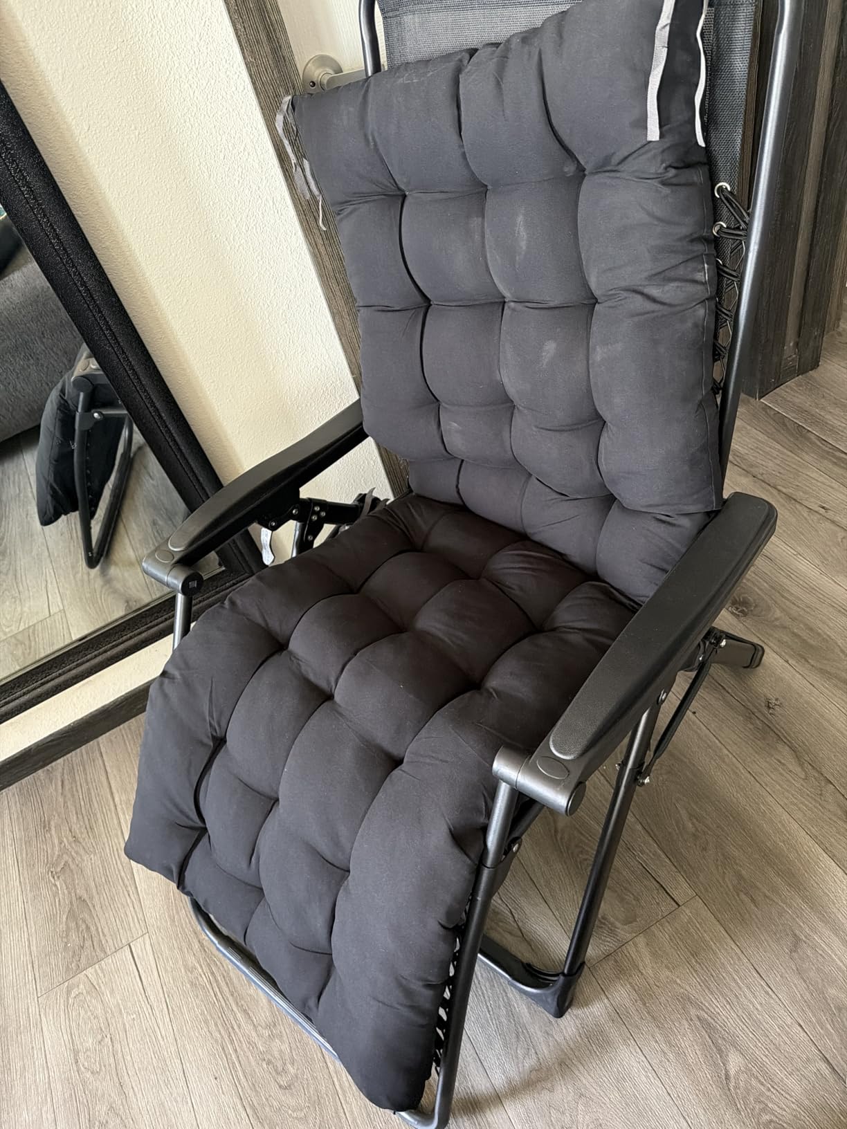 Suteck Oversized Zero Gravity Chair, 500LBS 33In XXL Outdoor Recliner Chairs | w/Removable Cushion & Headrest, Camping Lounge Chair w/ Upgraded Lock & Footrest, Reclining Patio Chairs for Indoor Outdoor customer photo 1