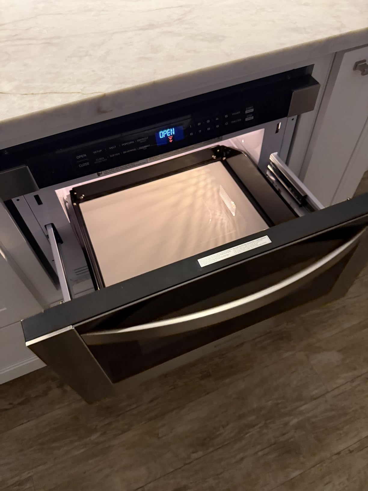 ThermoMate 24 Inch Built-in Microwave Drawer, 1.2 Cu. Ft. - Automatic Presets, 1000 Watts with 11 Power Levels, Touch Controls, Sensor Cooking, Defrosting Rack, Stainless Steel customer photo 2