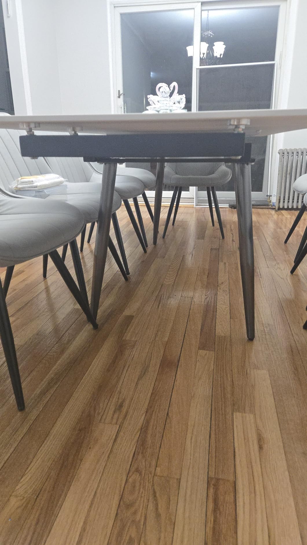 Extendable Dining Table for 6 to 10, Modern Sintered Stone Table 62.9