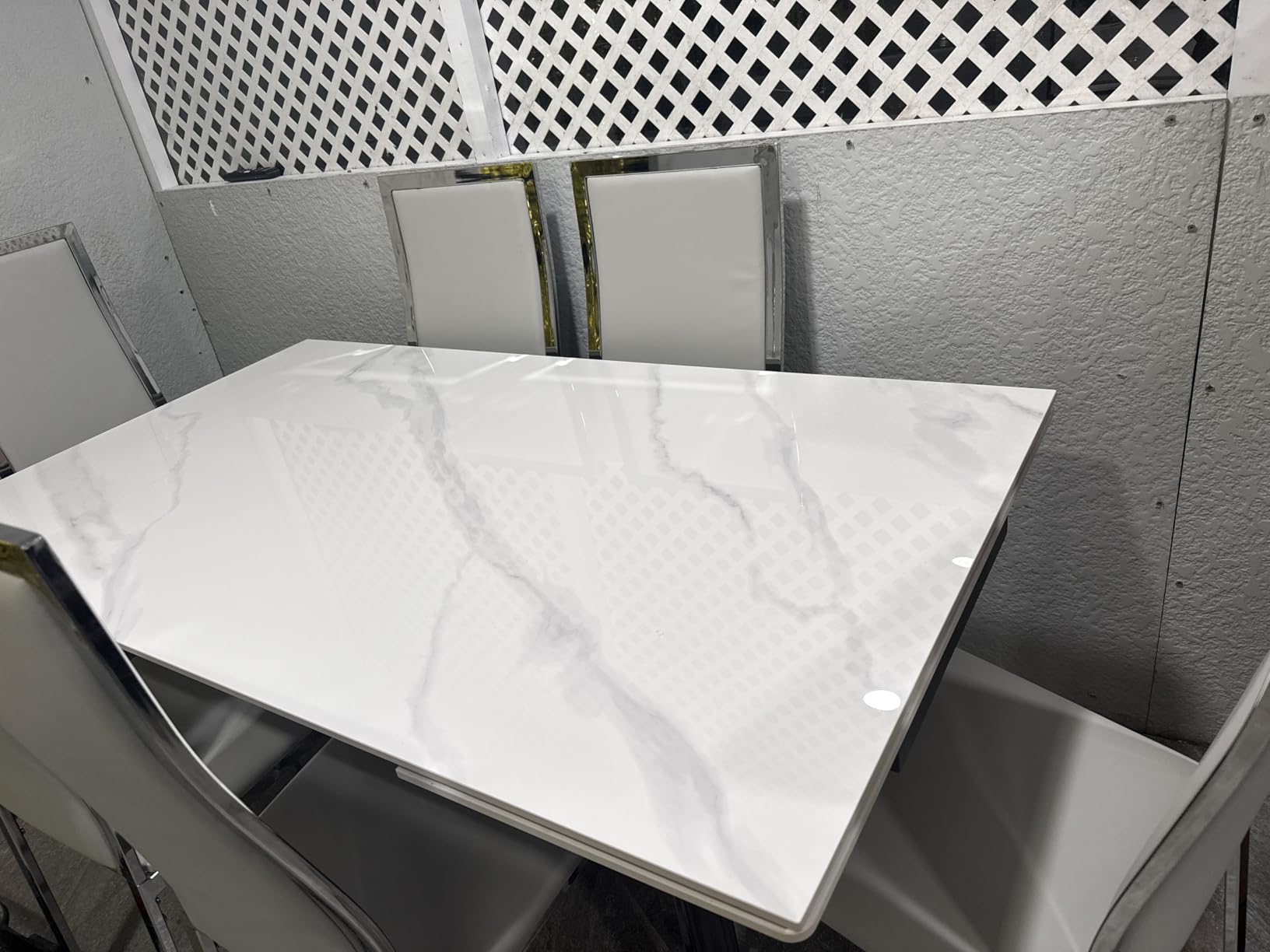 Extendable Dining Table for 6 to 10, Modern Sintered Stone Table 62.9