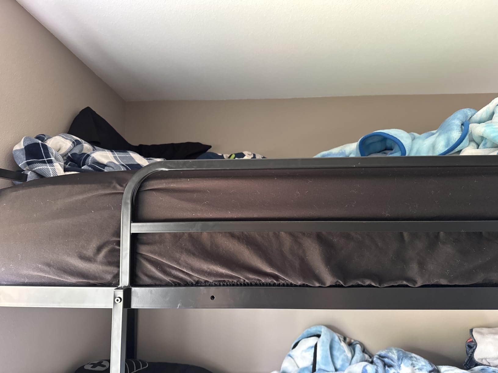 Triple Bunk Bed, Twin Over Twin Over Twin Heavy Duty Metal | Ladder, family-friendly for all ages, Bedroom, No Box Spring Needed, Easy Assembly, Black customer photo 1