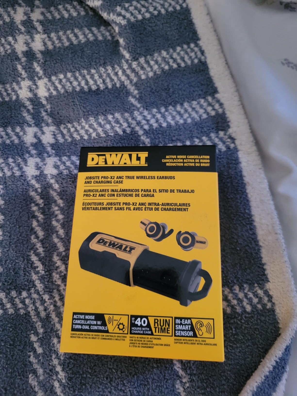 DEWALT Jobsite Pro X2 True Wireless Work Earbuds - ANC Active Noise Cancelling, Glove-Friendly Dial Control, 40+ Hour Runtime, IP54 Water Resistant, 4 EQ Modes, Bluetooth customer photo 2