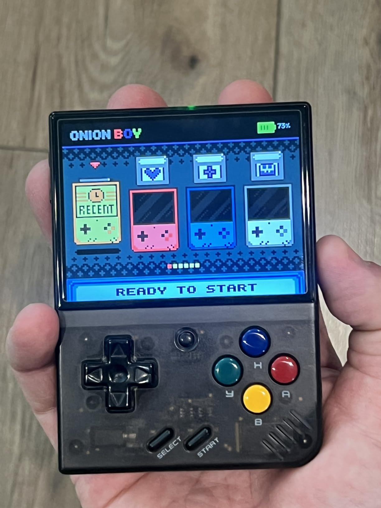 Miyoo Mini Plus OnionOS Handheld Game Console 3.5-inch 640 * 480 Screen 3000mAh Miyoo-mini+ with Portable Case Transparent Black customer photo 2