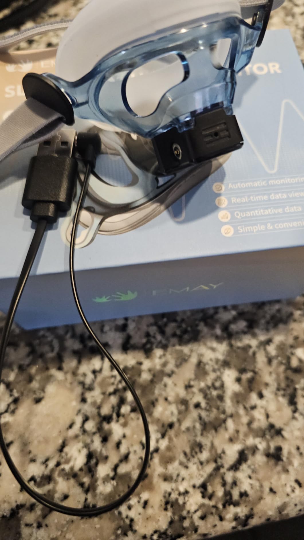 EMAY Sleep Breathing Monitor for Airflow Tracking | Record Breathing Continuously On the App | Monitor Sleep Quality and Respiratory Events | Generate Professional Sleep Report with Data Analysis customer photo 2