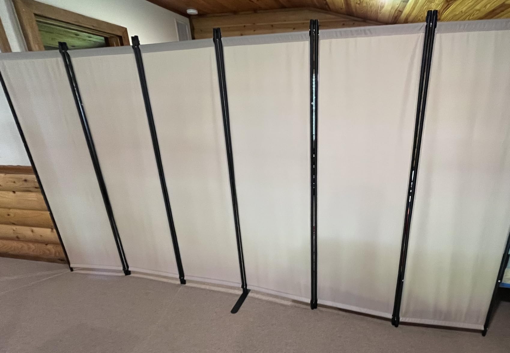 VEVOR Room Divider, 4 Panel Room Divider, Folding Privacy Screen and Portable Partition Divider for Room Separation, Freestanding Room Partitions for Office, Bedroom, Study, Black customer photo 2