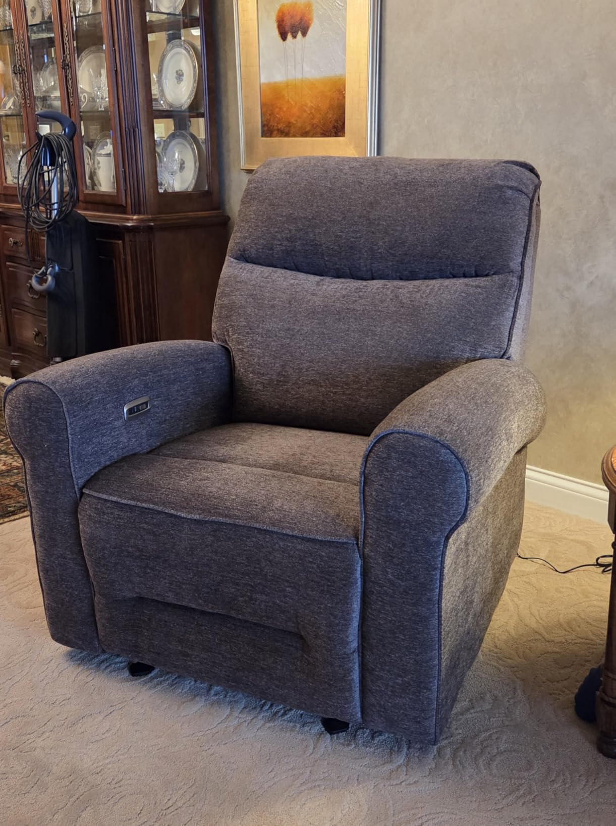 MCombo Wall Hugger Power Recliner Chair for Small Spaces Living Room RV, USB & Type-C Charging Ports, Extra Wide 24