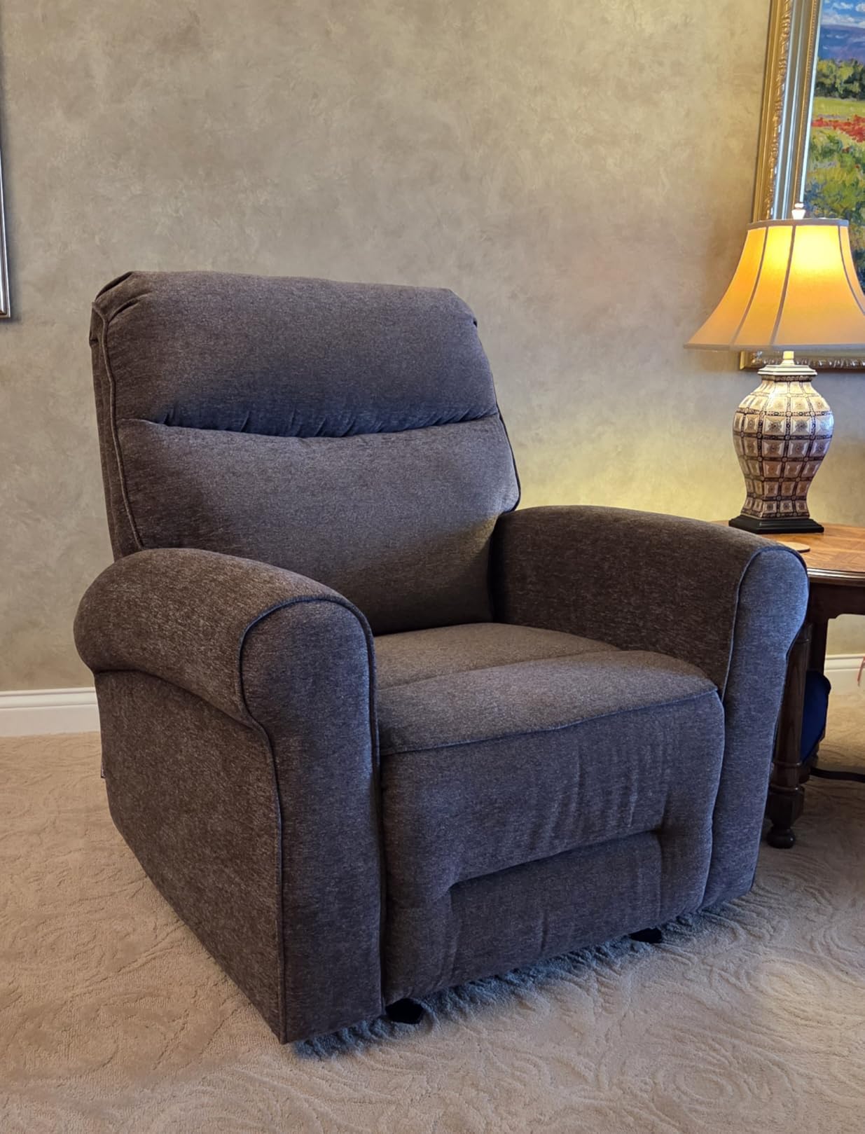 MCombo Wall Hugger Power Recliner Chair for Small Spaces Living Room RV, USB & Type-C Charging Ports, Extra Wide 24