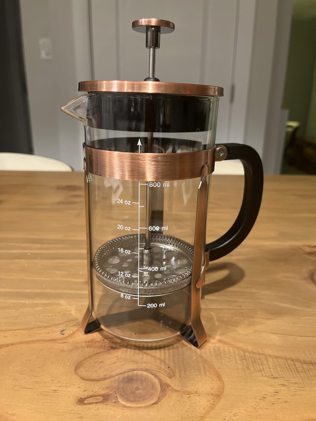 QUQIYSO French Press Coffee Maker 51oz, Large French Press, Thickened Borosilicate Glass customer photo 1