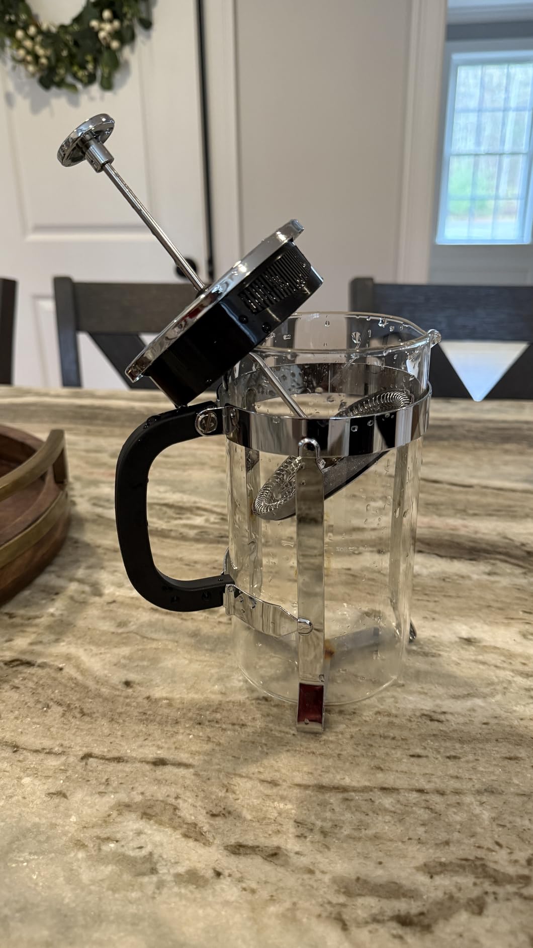 QUQIYSO French Press Coffee Maker 51oz, Large French Press, Thickened Borosilicate Glass customer photo 2