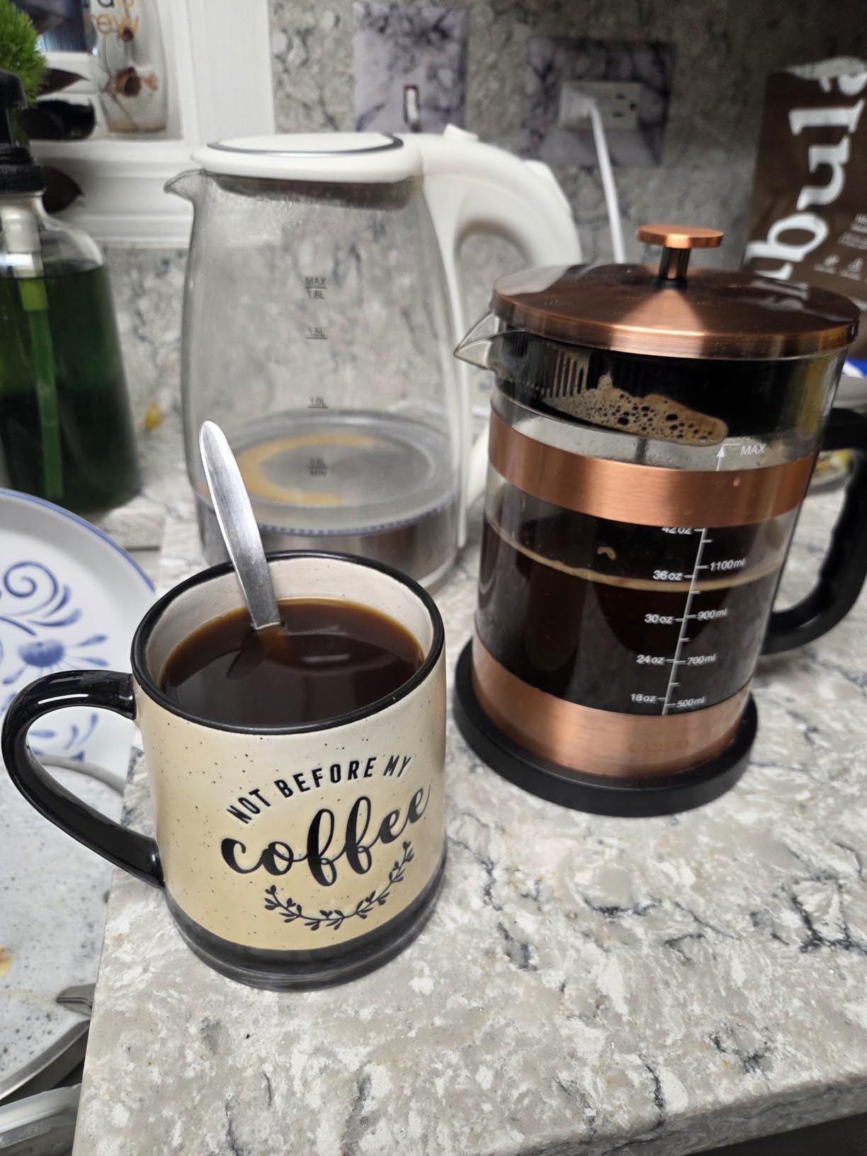 QUQIYSO French Press Coffee Maker 51oz, Stainless Steel Large French Press customer photo 2